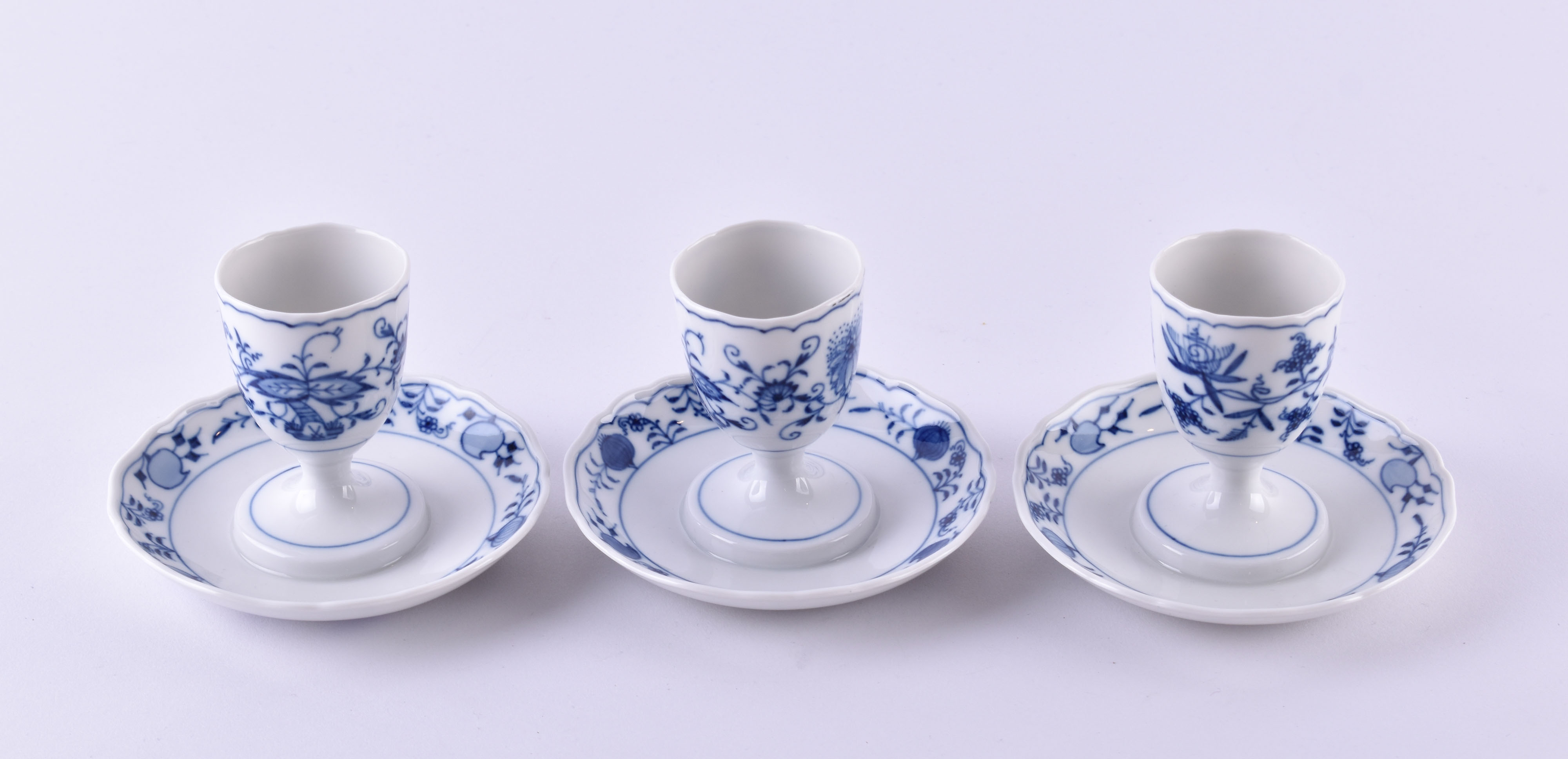 Three egg cups Meissen