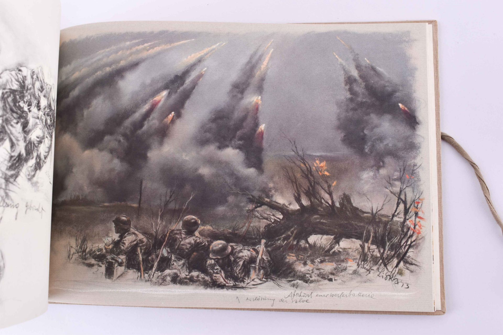 Rare 1944 illustrated war art book of the Third Reich by Hans Liska - Image 3 of 6