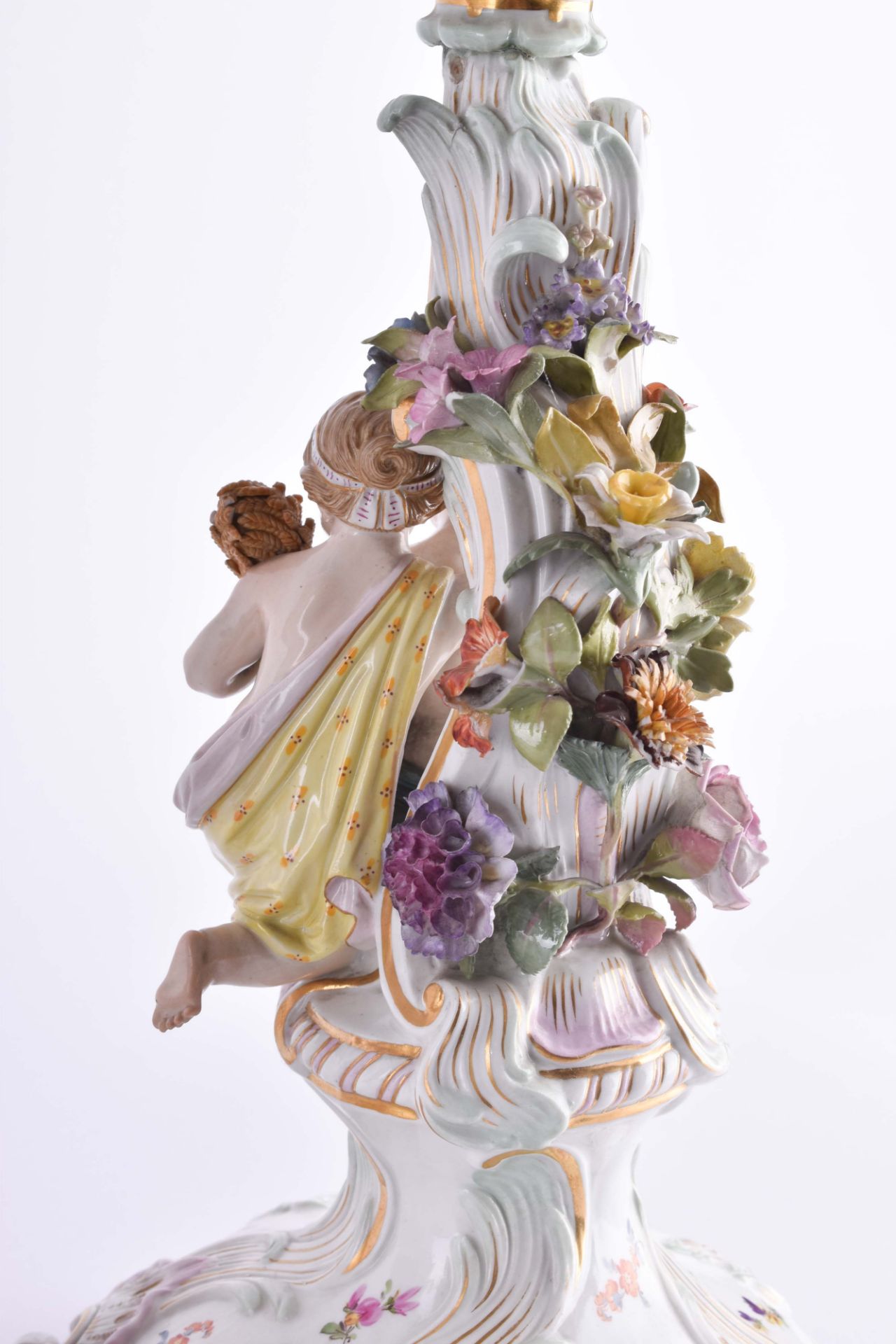 Meissen clock the seasons and pair of side plates circa 1860/80 - Image 12 of 14