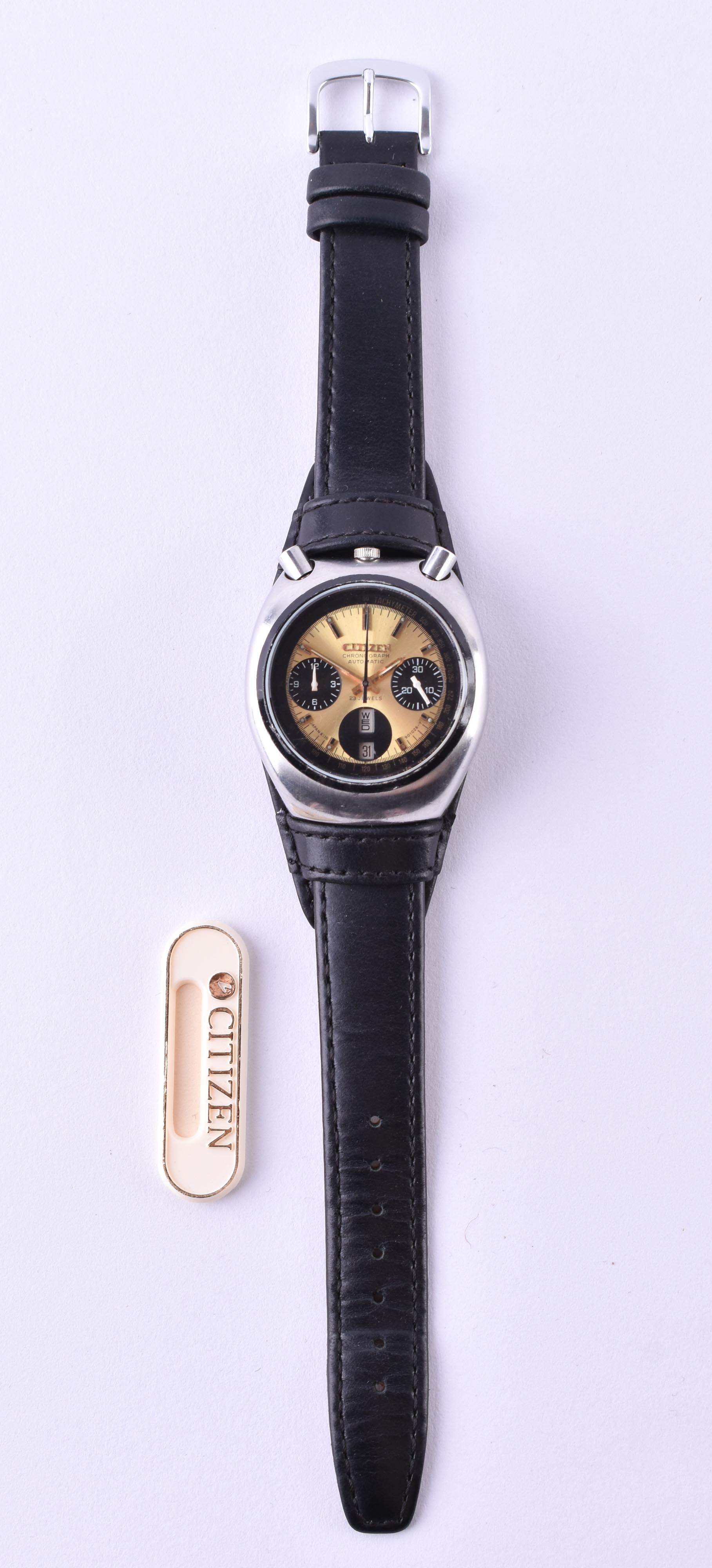 Citizen Bullhead calibre 8110 chronograph wristwatch 70s - Image 2 of 3