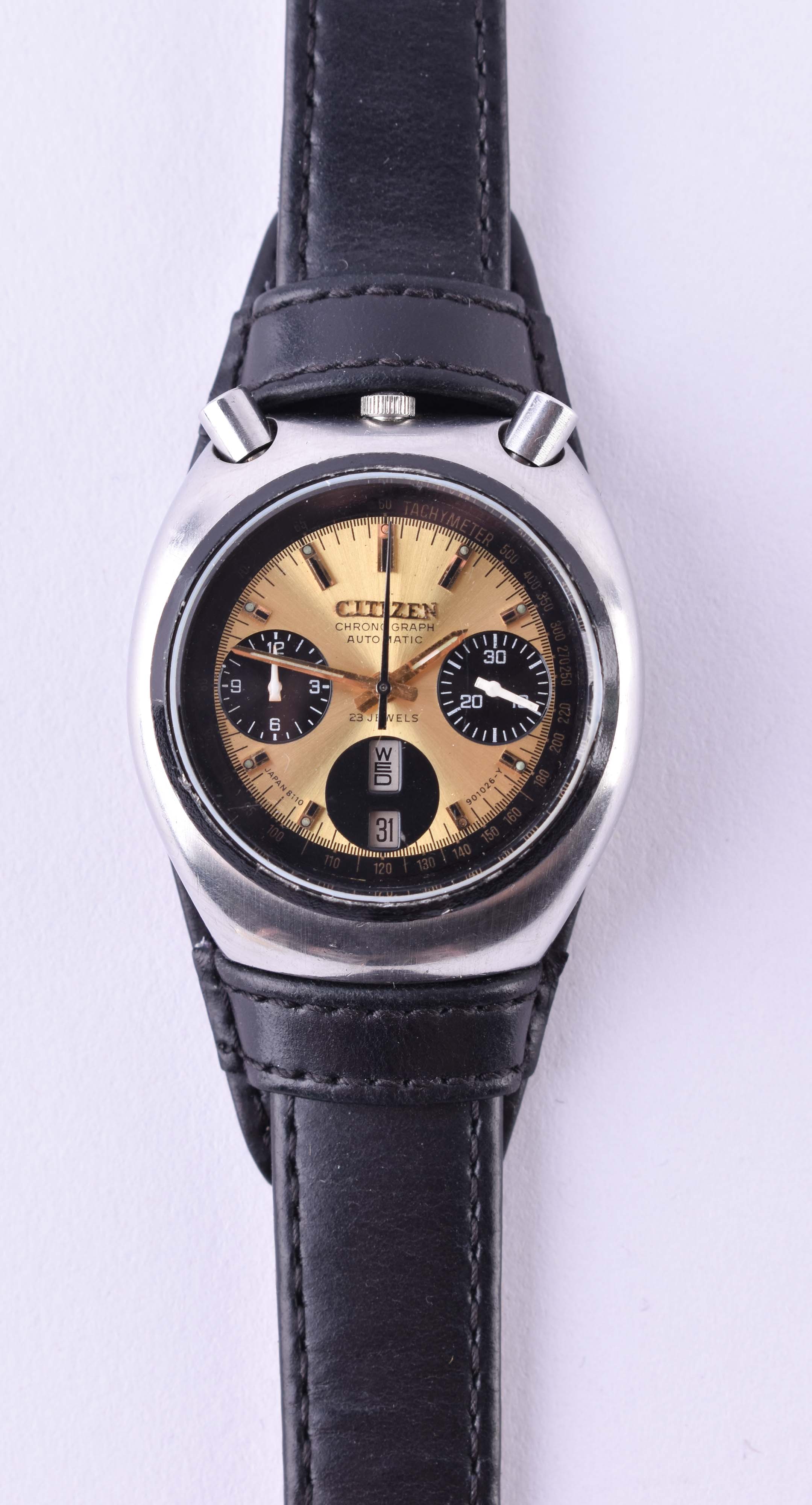 Citizen Bullhead calibre 8110 chronograph wristwatch 70s
