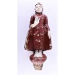 Birma weiße Buddhajadefigur wohl 18/19 Jhd.