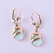 Paar Opal Brillant Ohrringe