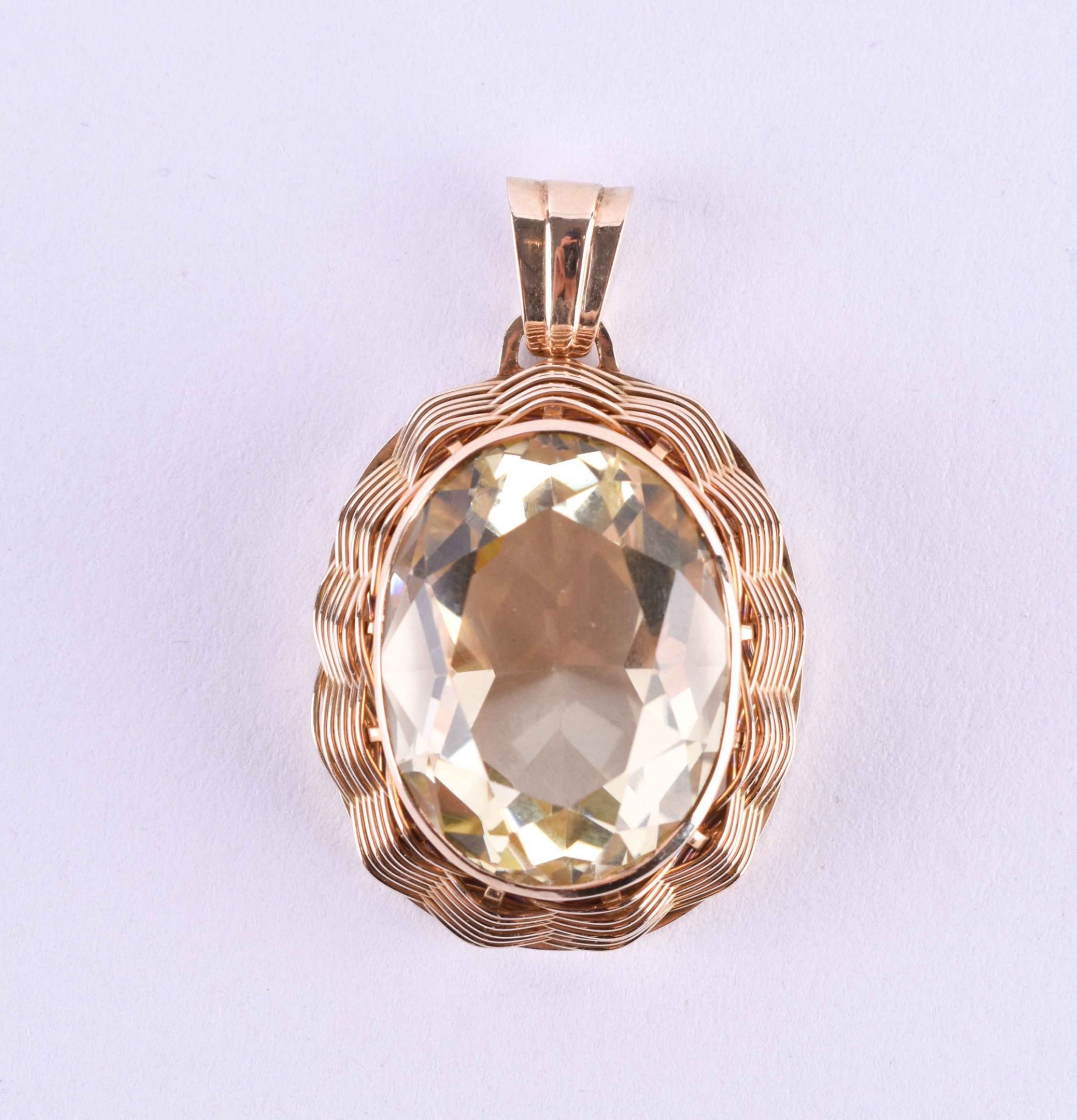 Pendant probably with large citrine