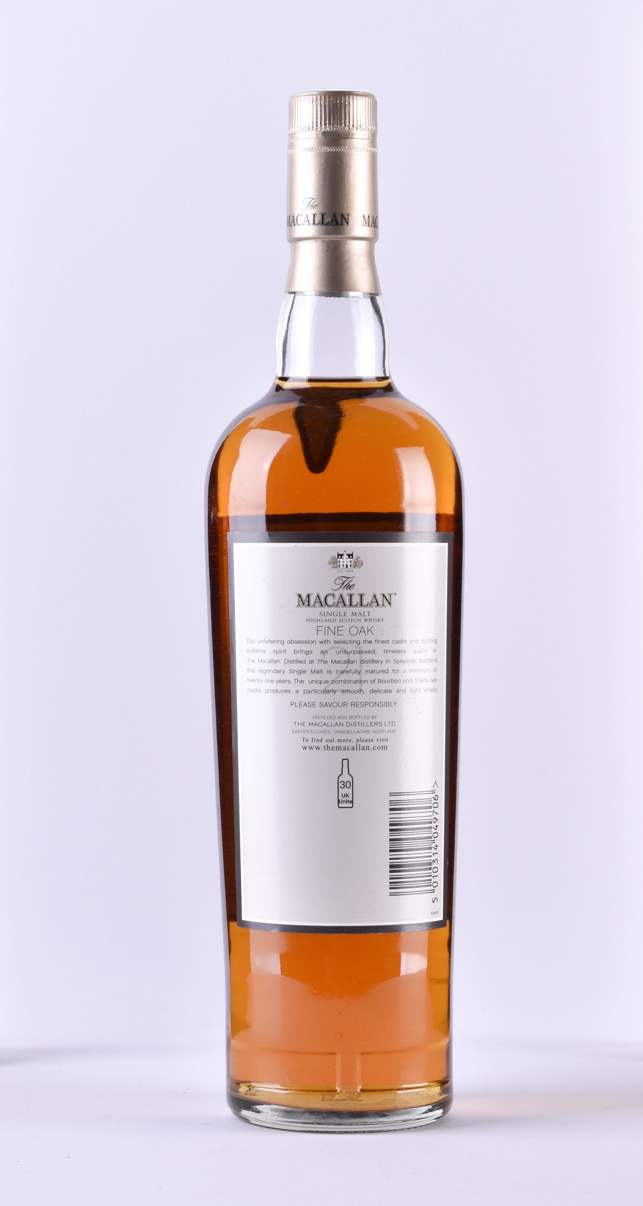 The Macallan Single Malt Scotch Whiskey Fine Oak 21 Years Old - Image 2 of 2