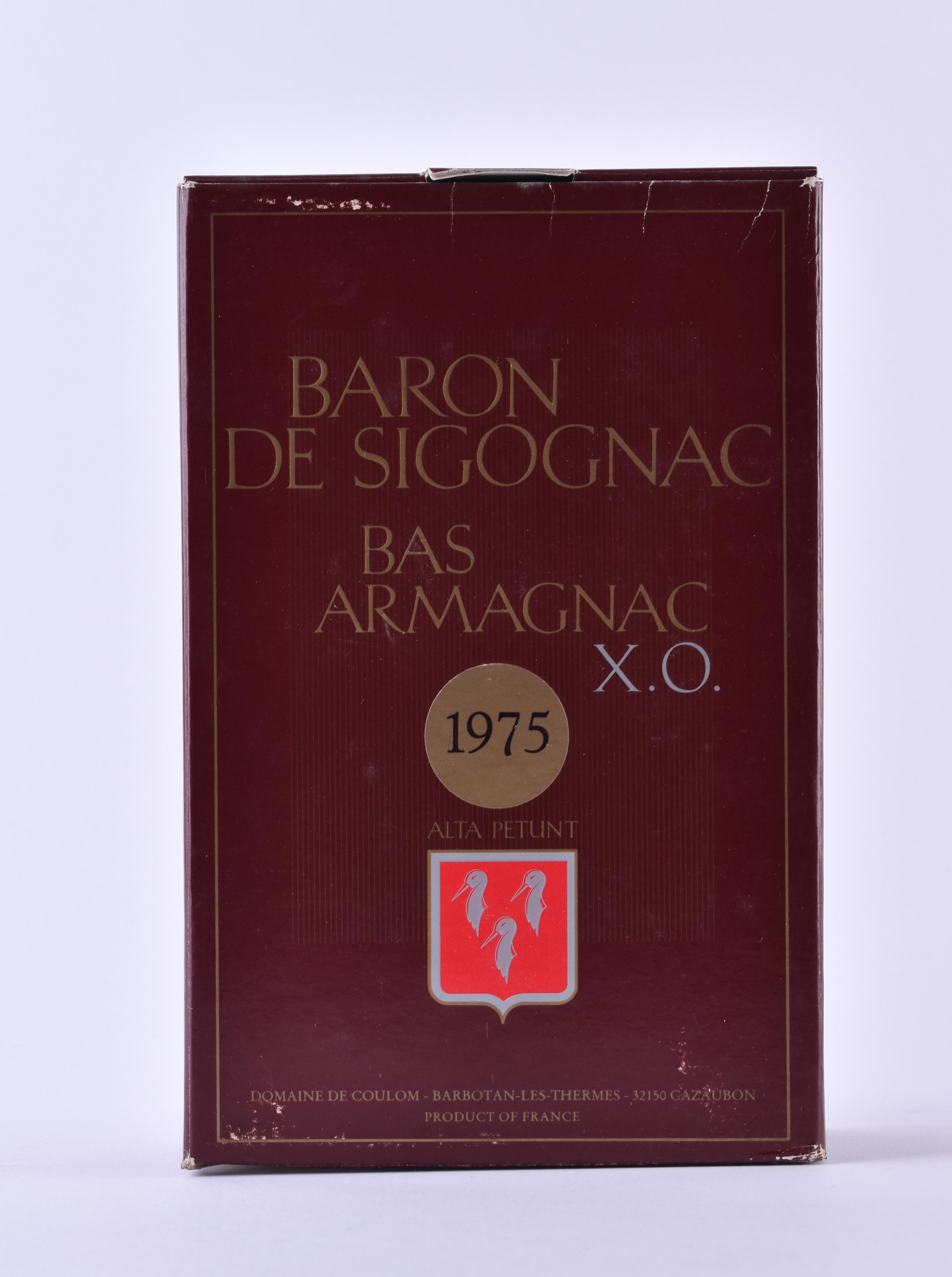 Baron De Sigognac Bas Armagnac xo 1975 - Image 3 of 3