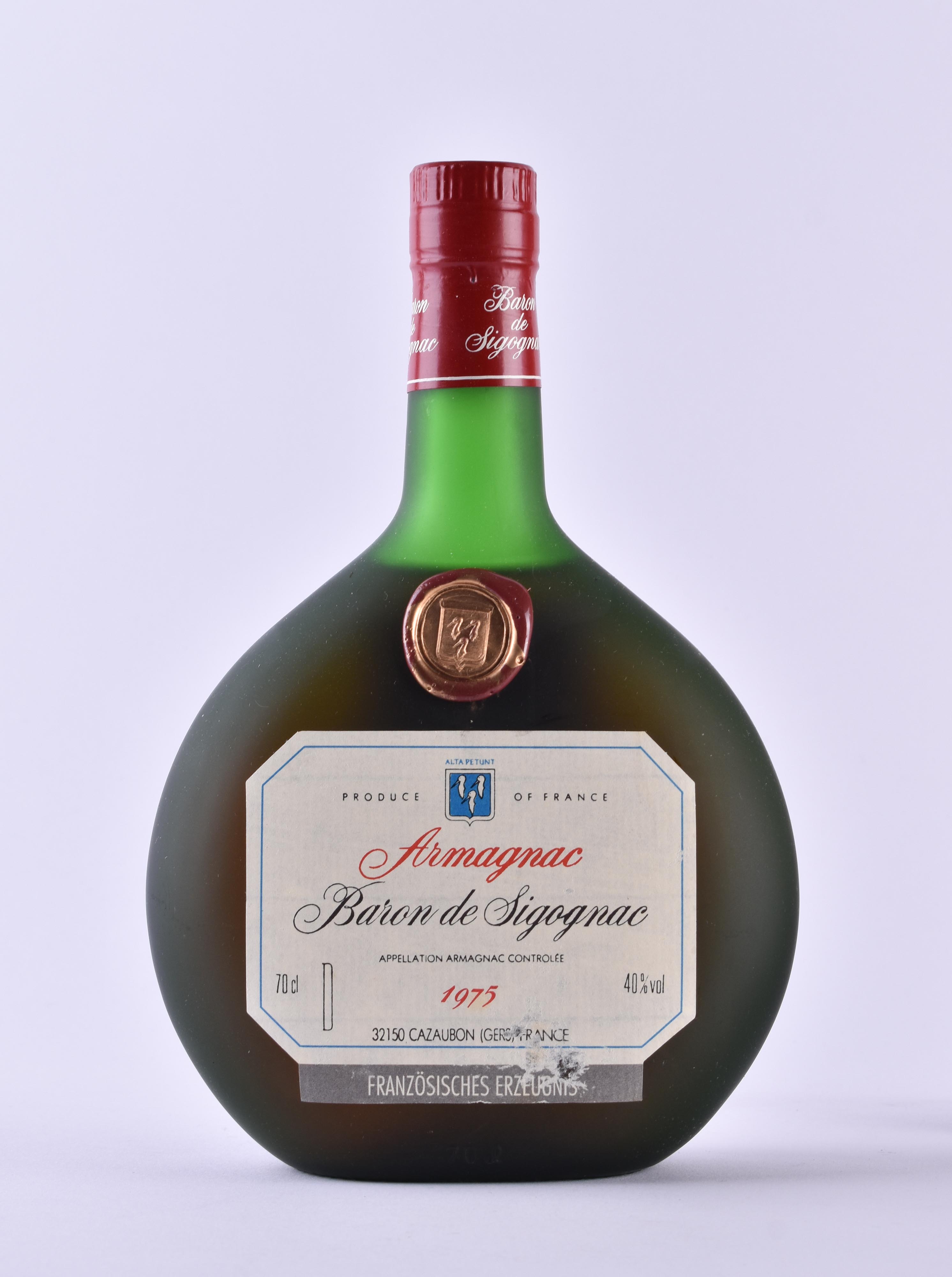 Baron De Sigognac Bas Armagnac xo 1975