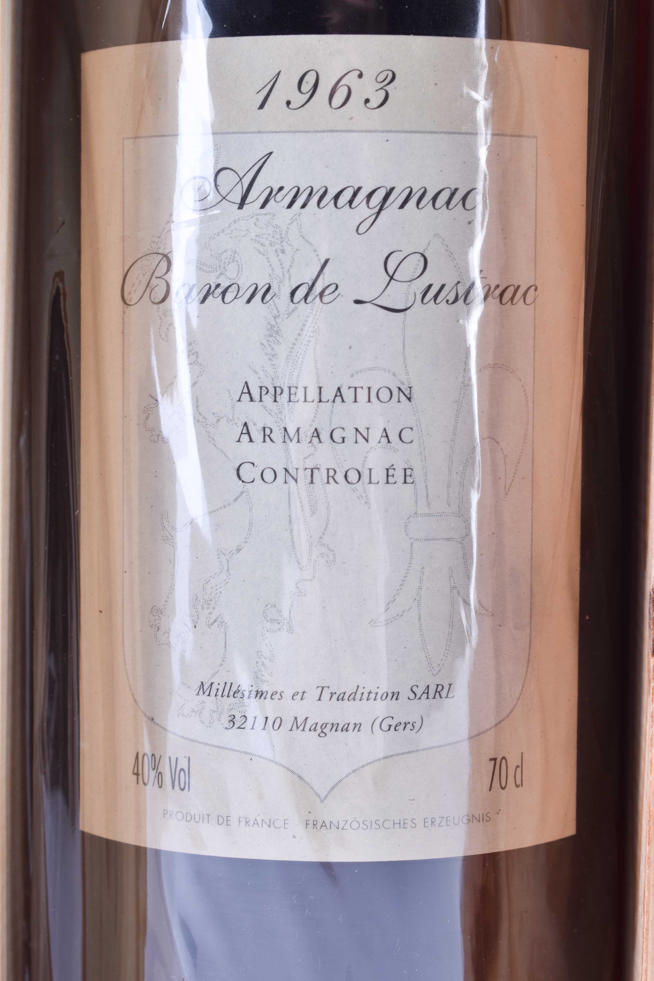 Armagnac Baron de Lustrac 1963 - Image 3 of 3