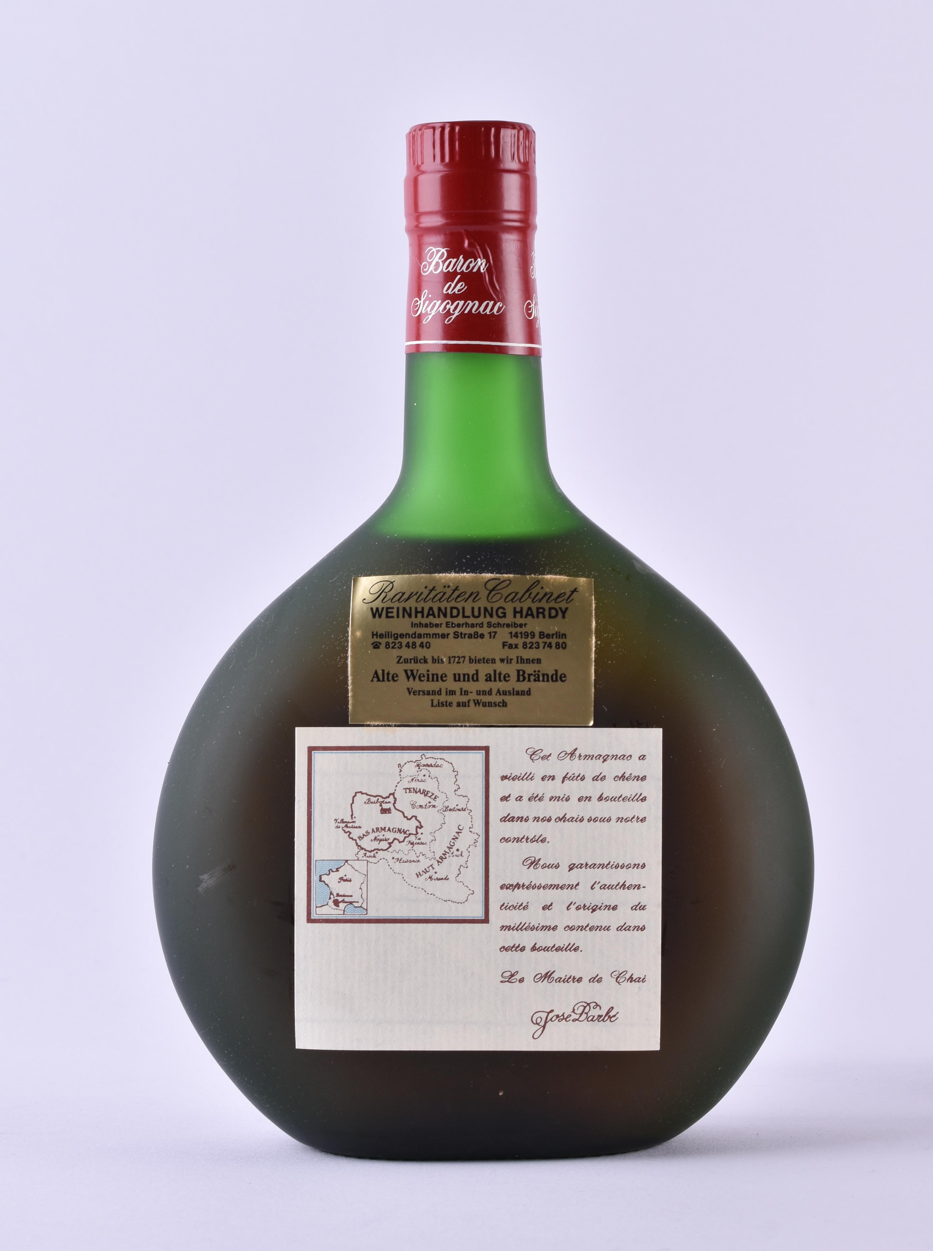 Baron De Sigognac Bas Armagnac xo 1975 - Image 2 of 3