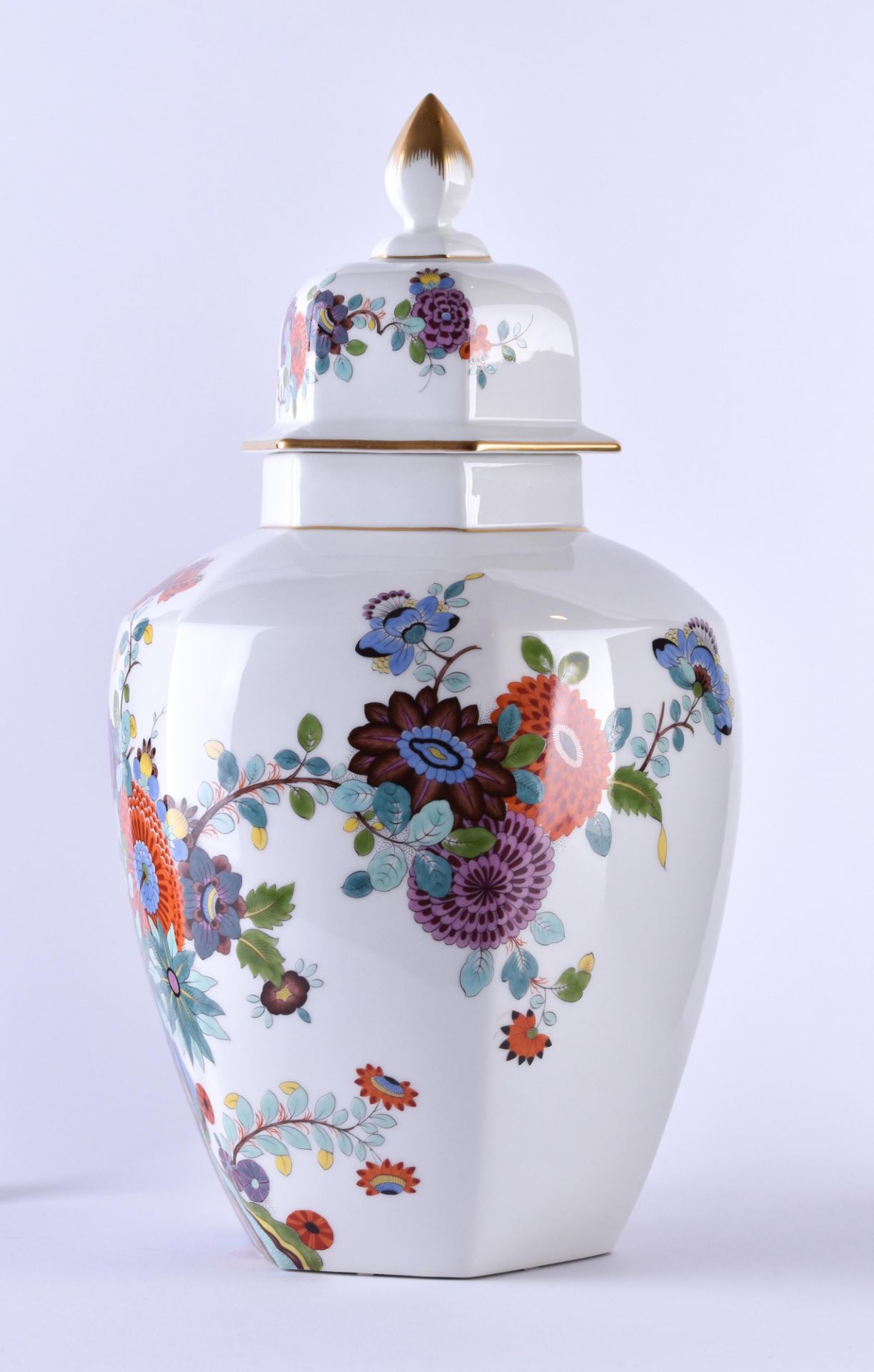 large lidded vase Meissen - Image 3 of 7