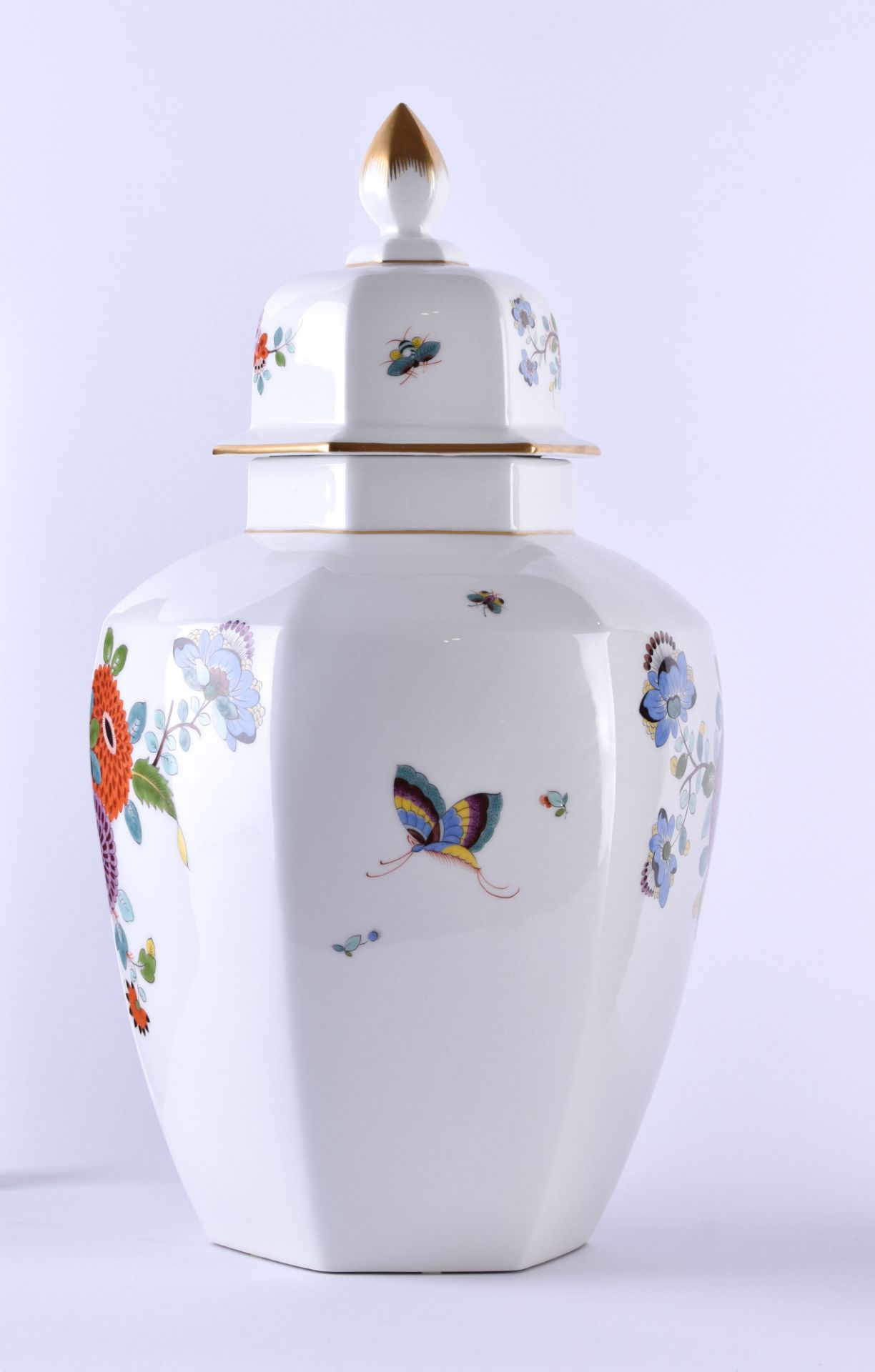 large lidded vase Meissen - Image 4 of 7