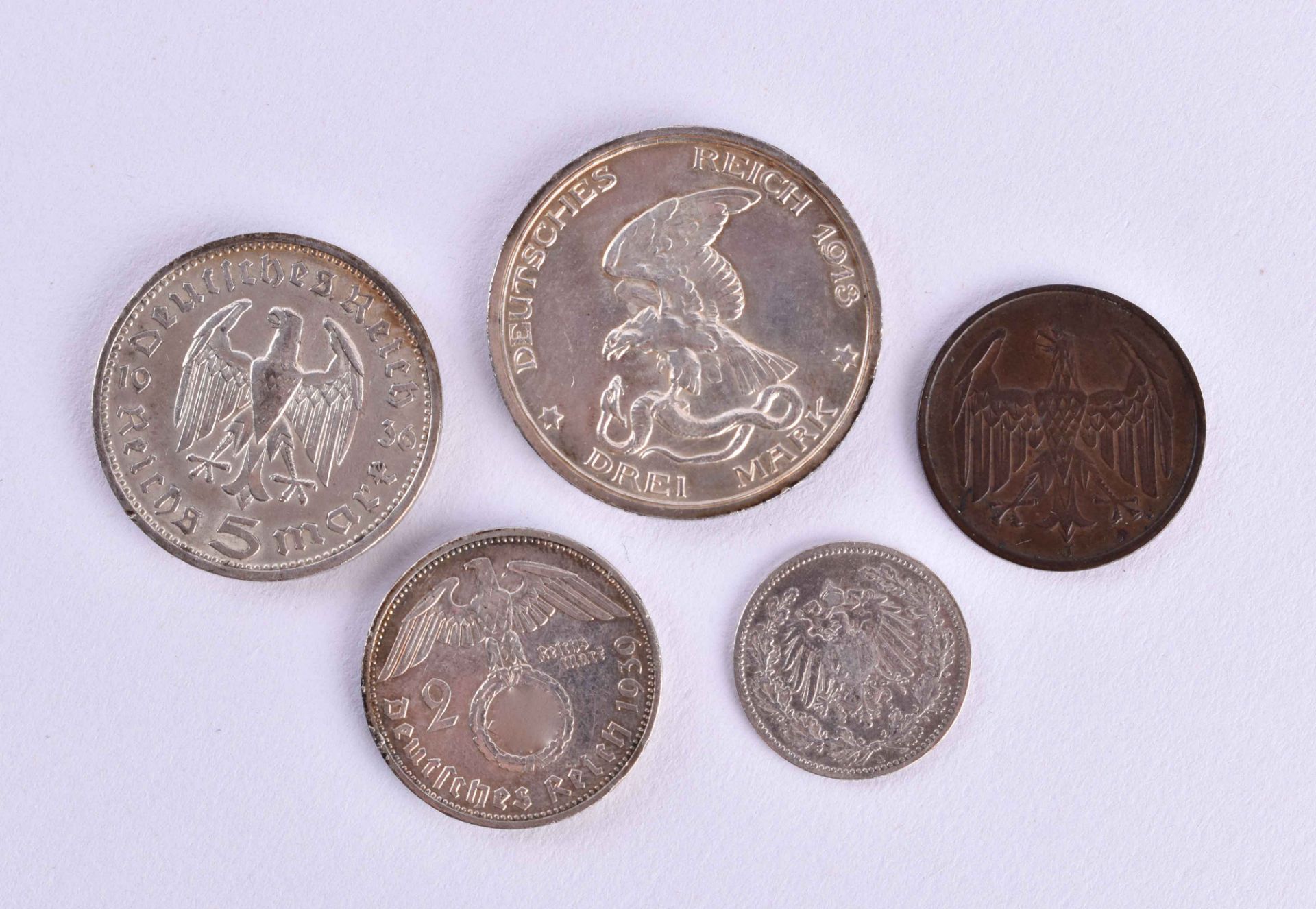 Konvolut Münzen Kaiserreich/DR - Bild 2 aus 2