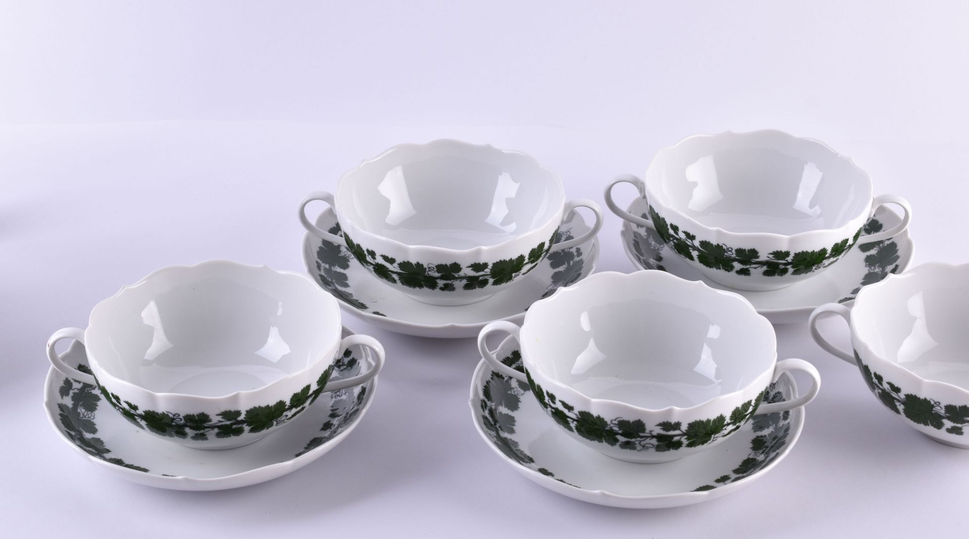 A group of soup cups Meissen - Image 2 of 5