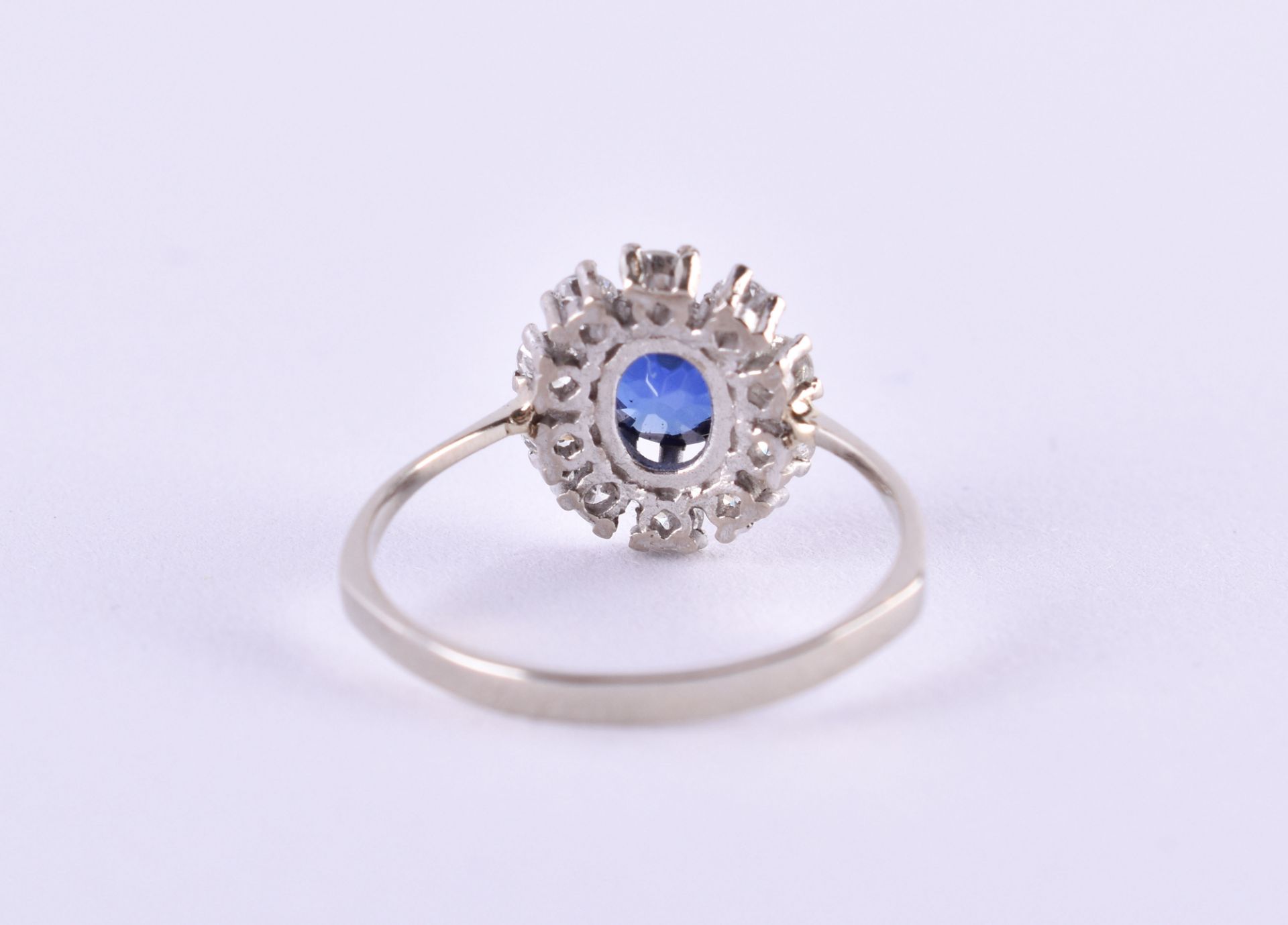 Sapphire diamond ring - Image 2 of 5