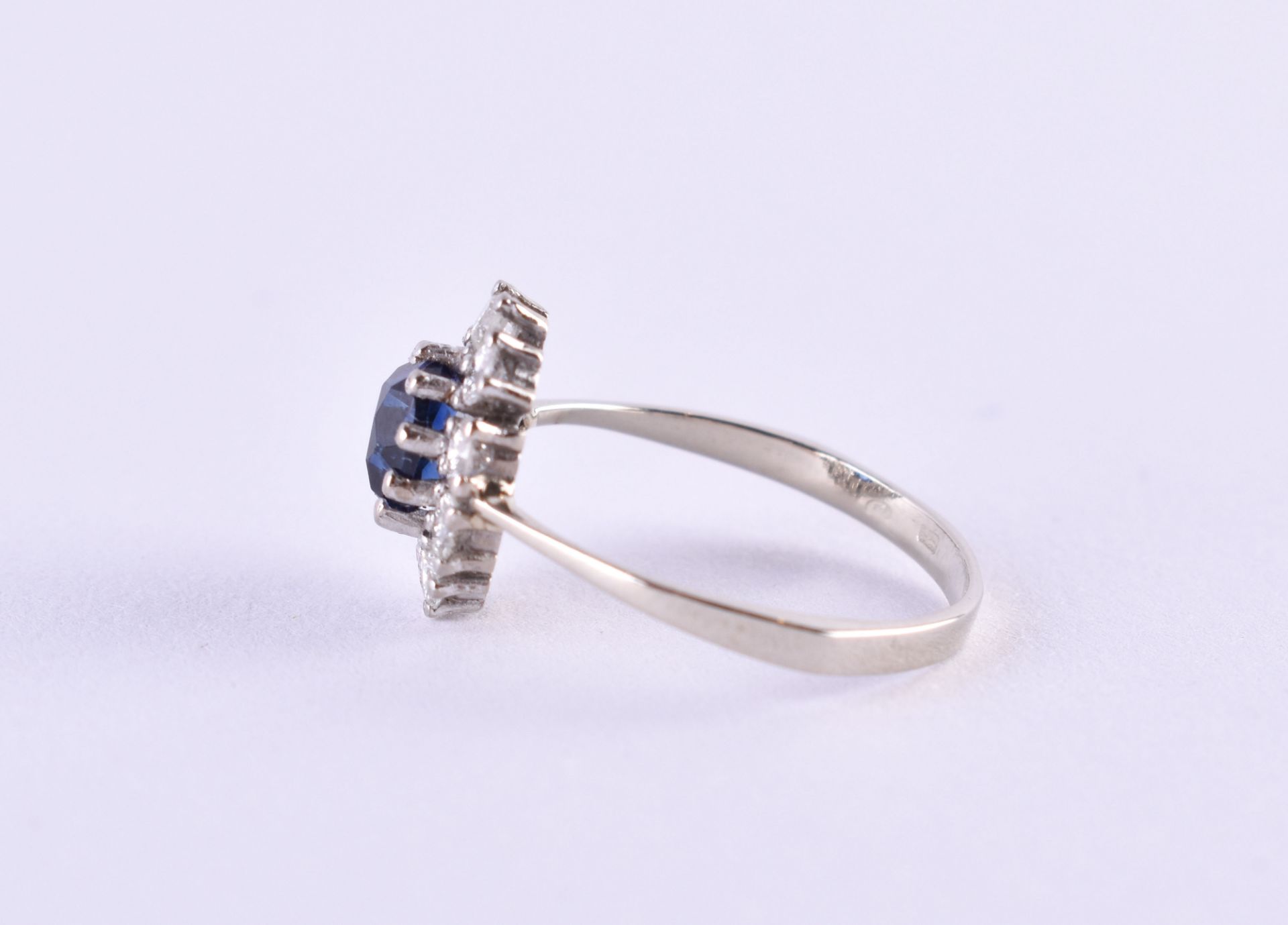 Sapphire diamond ring - Image 3 of 5