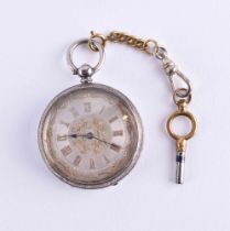 Schweizer Schlüssel-Taschenuhr für Frauen um 1900
