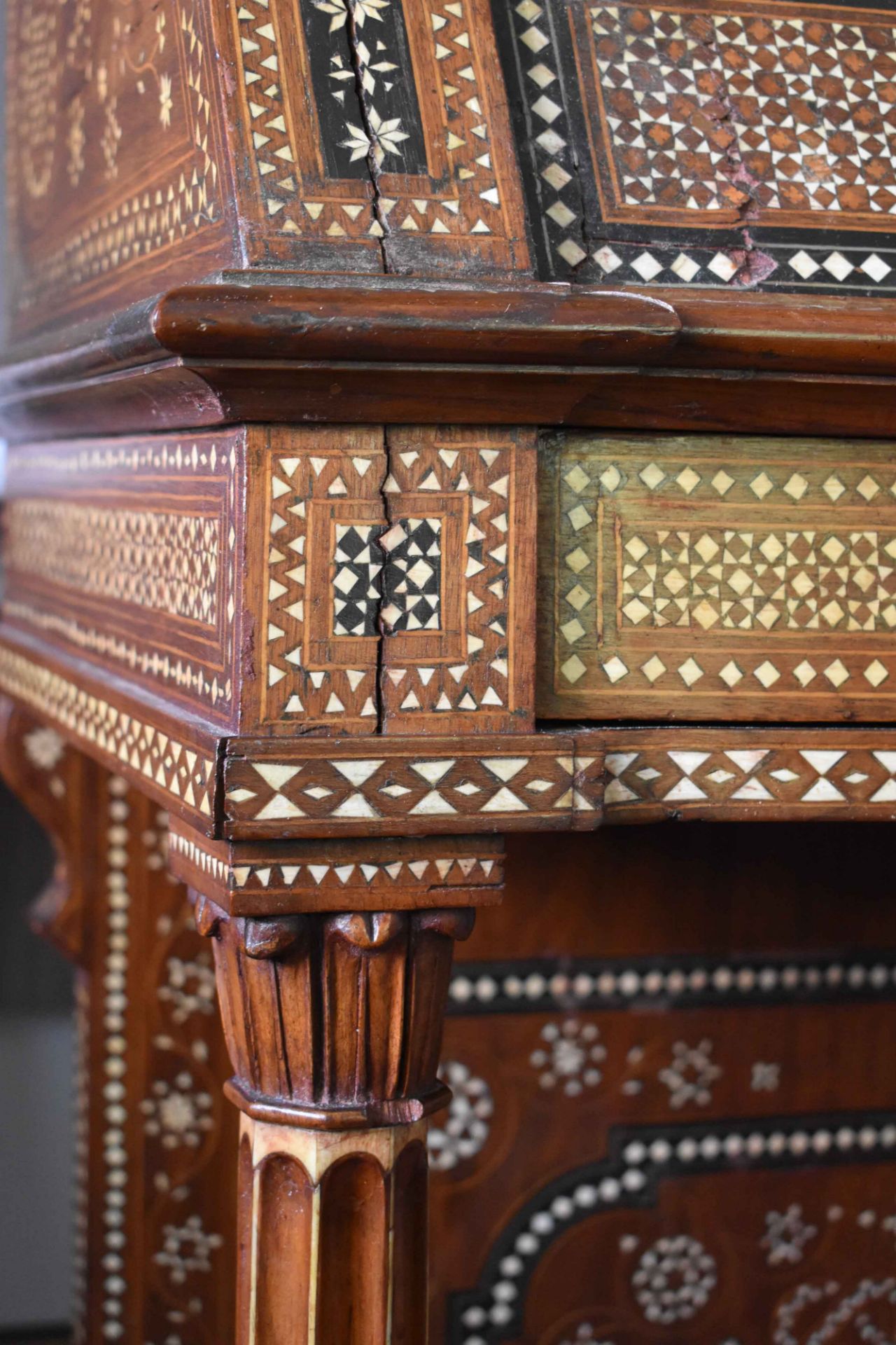 Moorish style writing desk, 19th century, probably Granada - Image 4 of 6