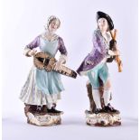 Pair of 19th century Meissen figurines
