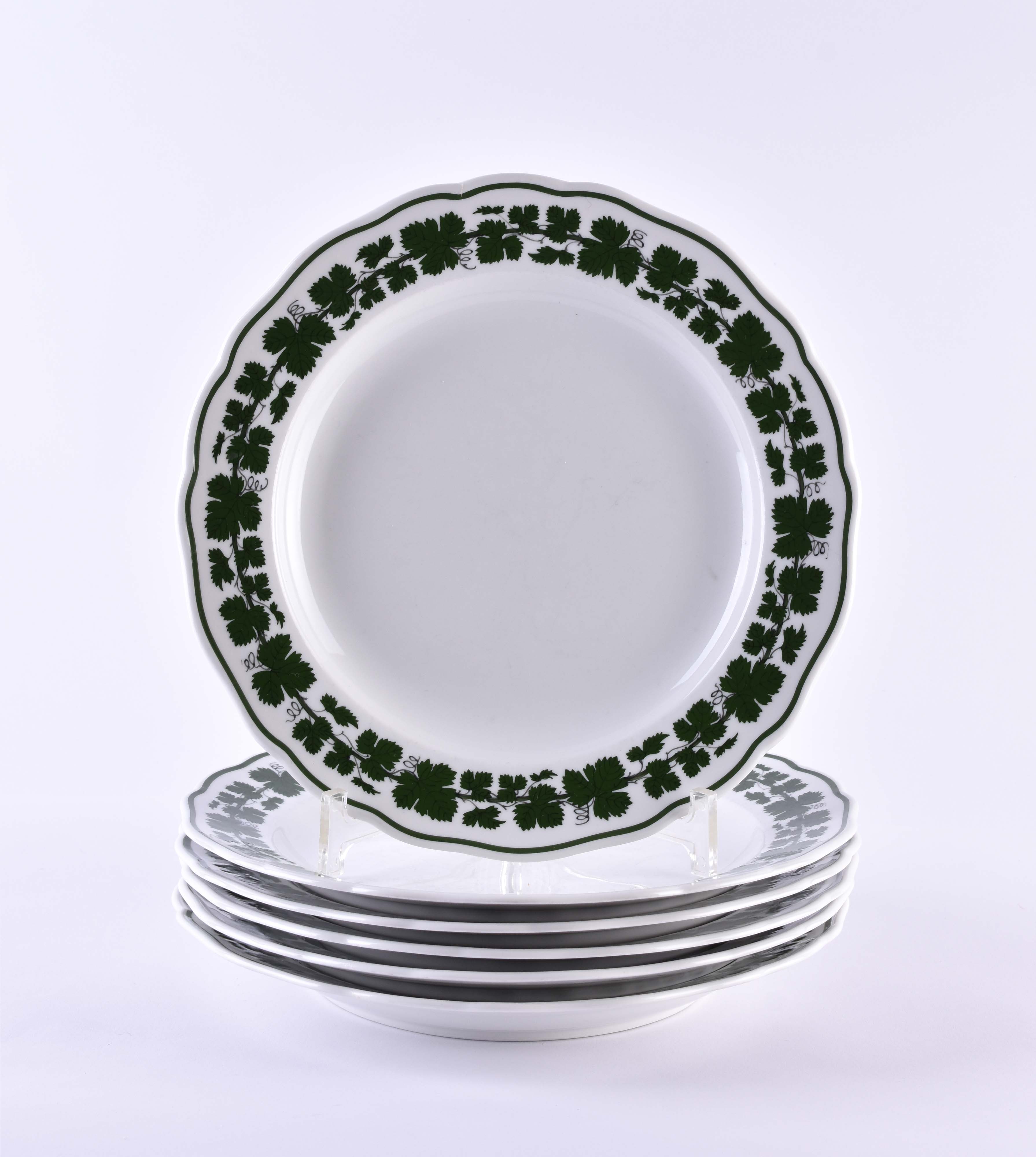 6 Meissen dinner plates