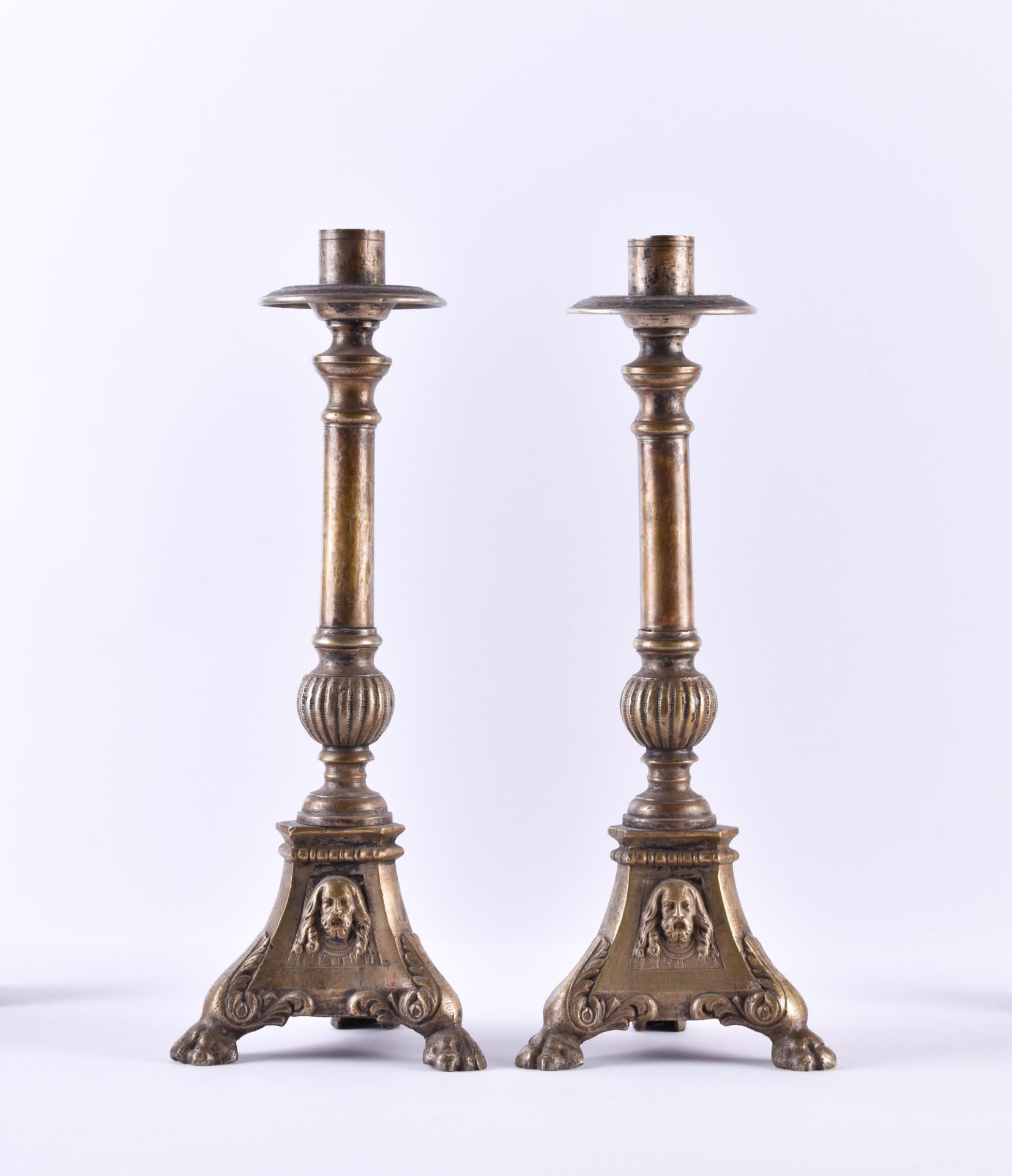 Pair of 19th century altar candlesticks