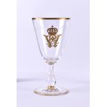 Wine goblet from a service for Kaiser Wilhelm II