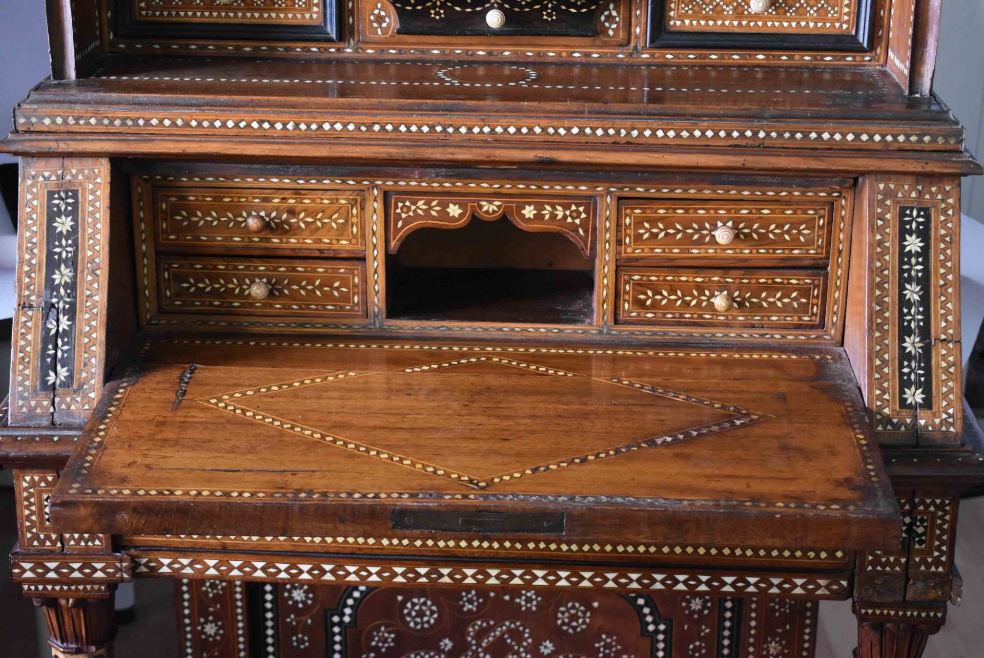 Moorish style writing desk, 19th century, probably Granada - Image 5 of 6