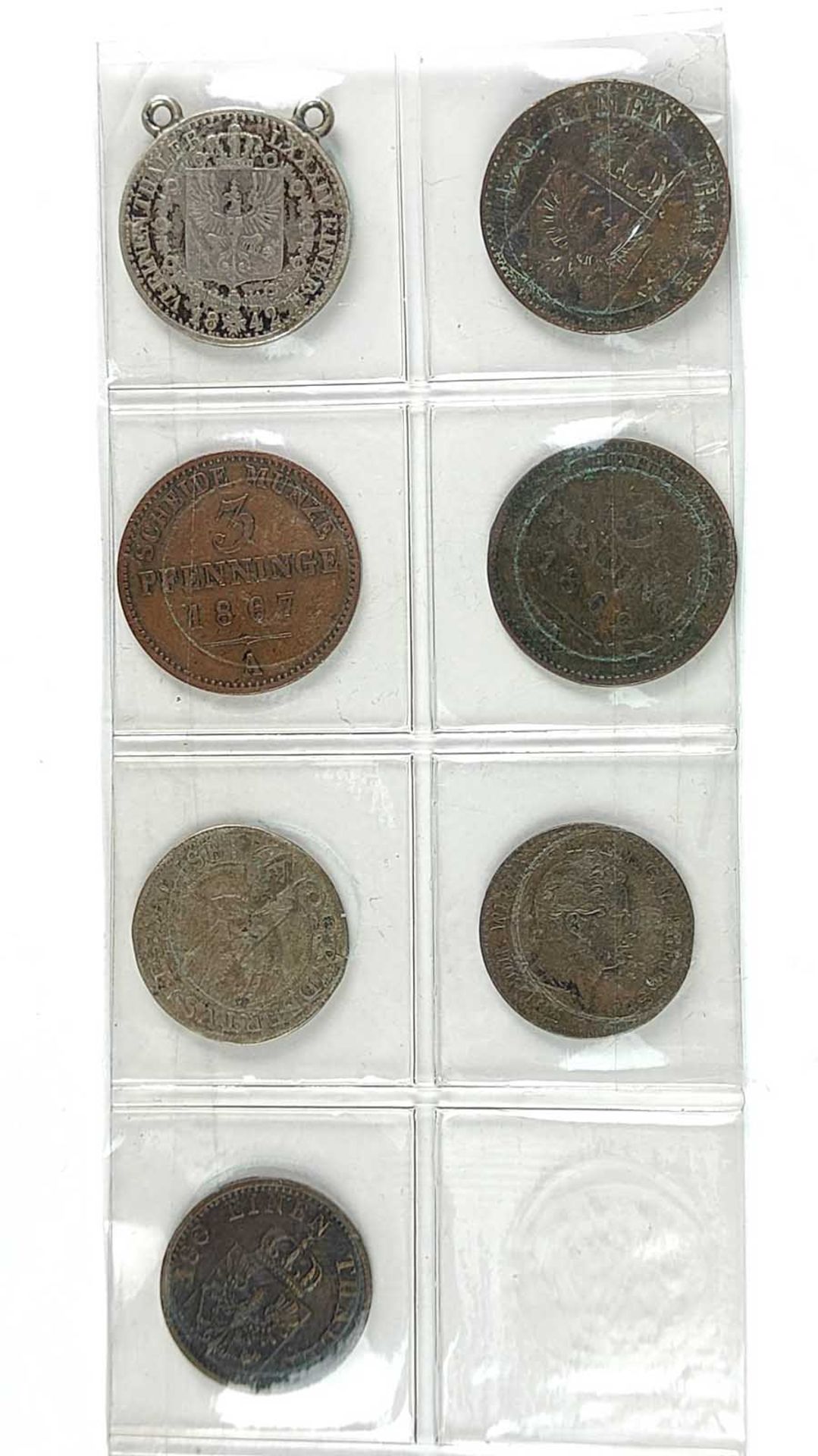 7 Kleinmünzen Preussen u.a. 1681/