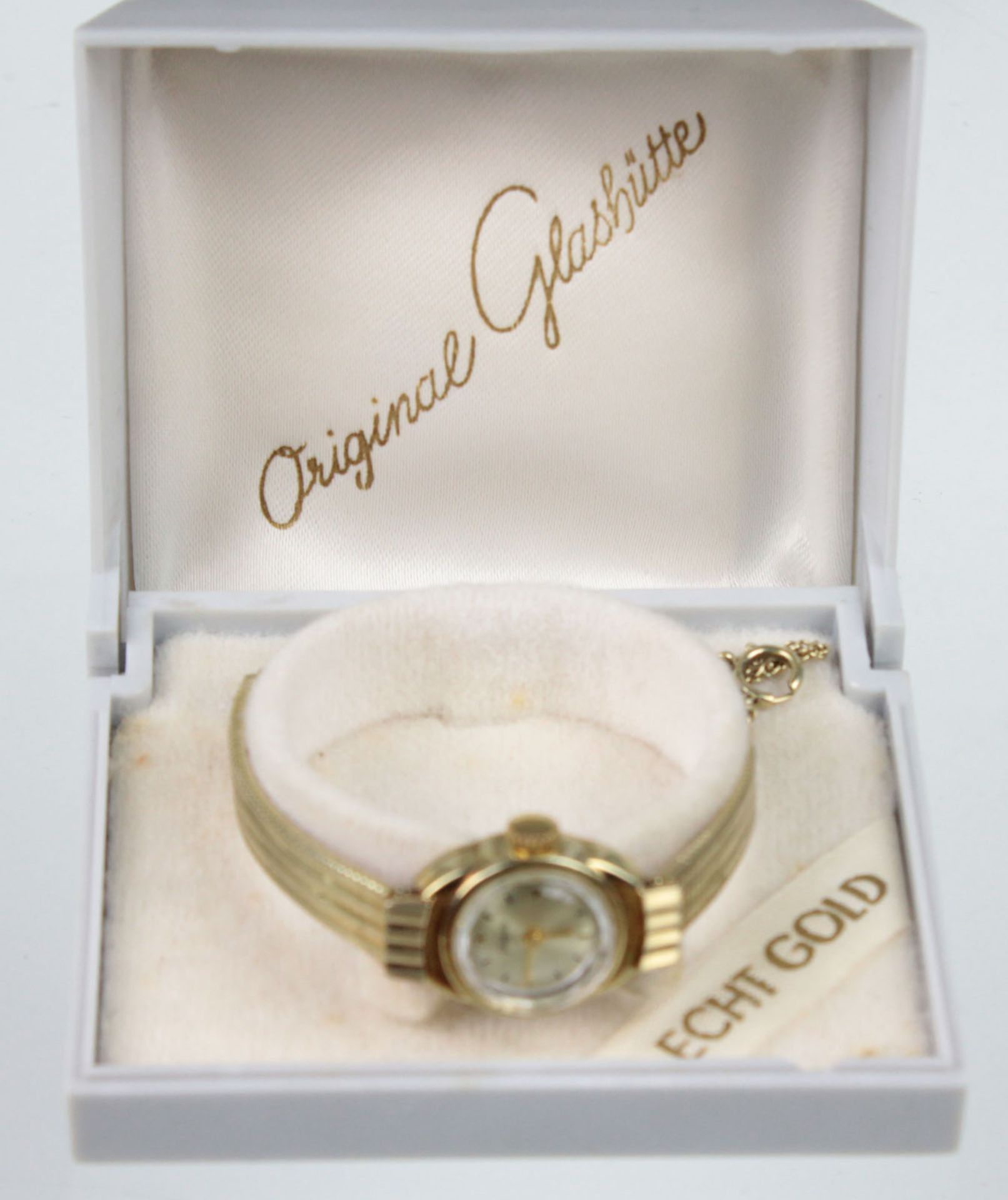 goldene *Glashütte* Damen Armbanduhr - Image 2 of 2