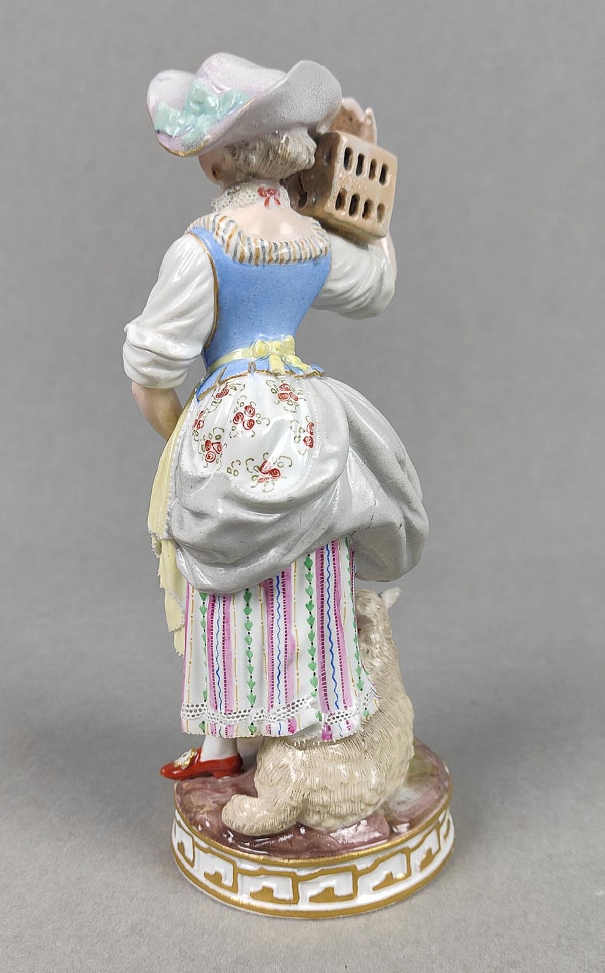 Meissen Figur Schäferin um 1860/80 - Image 5 of 6