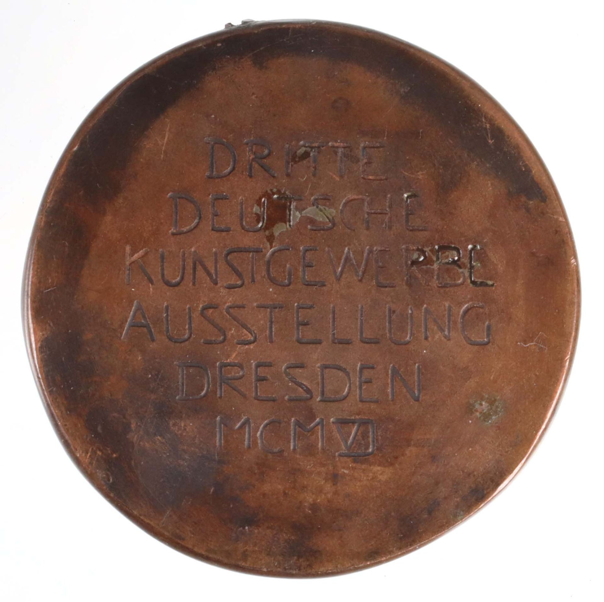 Bronzemedaille Kunstgewerbe Dresden 1906 - Image 2 of 2