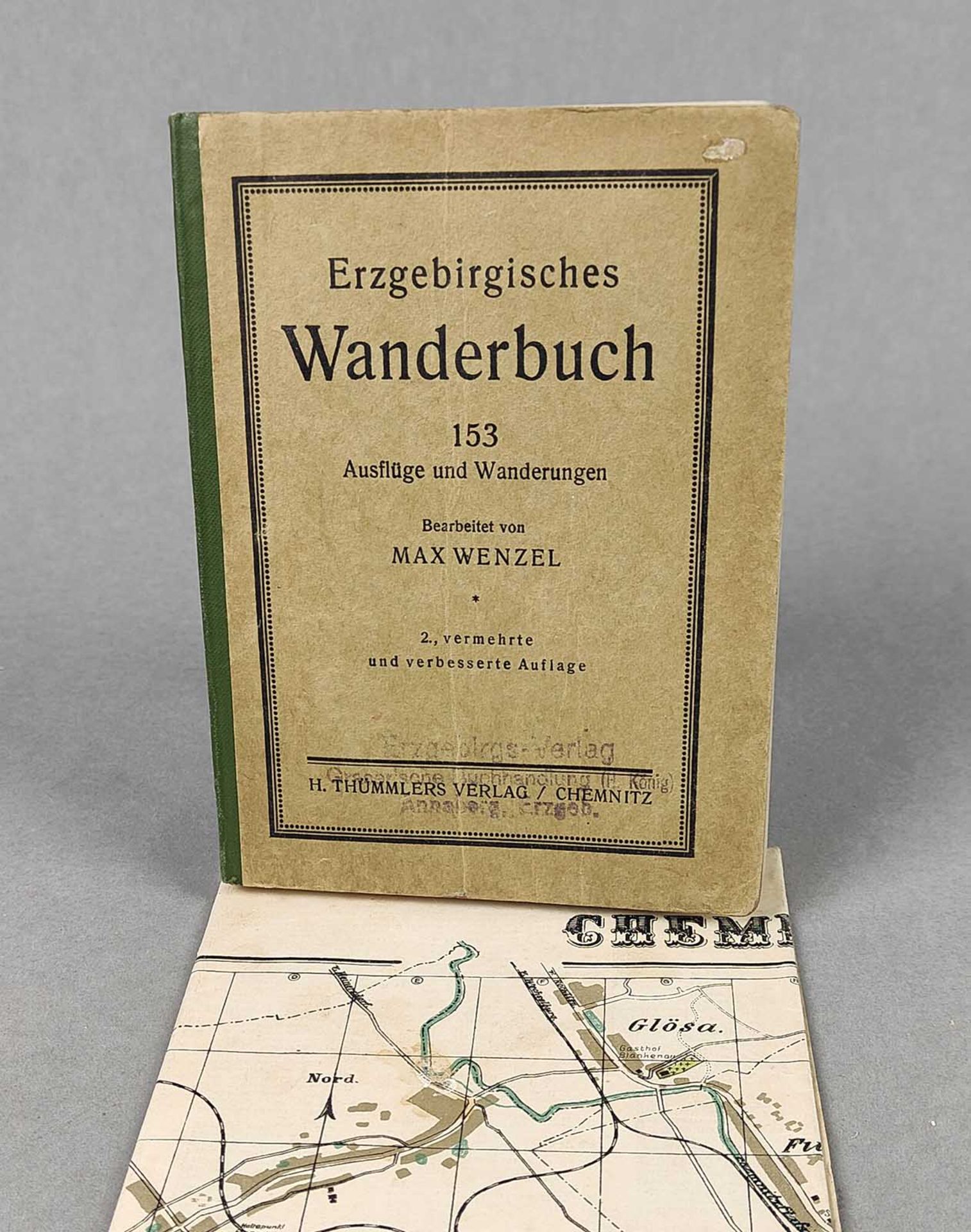 Erzgebirgisches Wanderbuch und Plan von Chemnitz