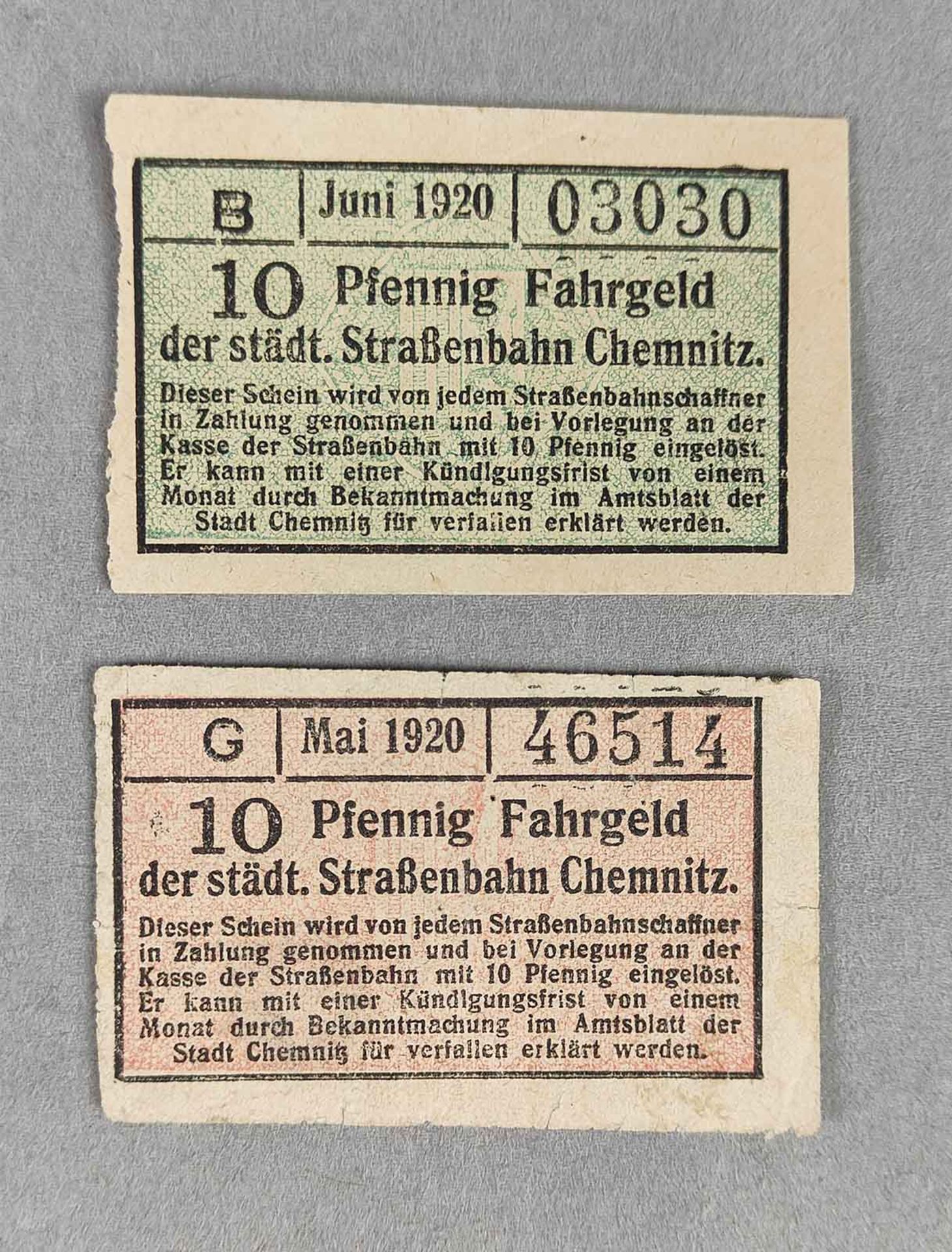Städt. Straßenbahn Chemnitz 1920