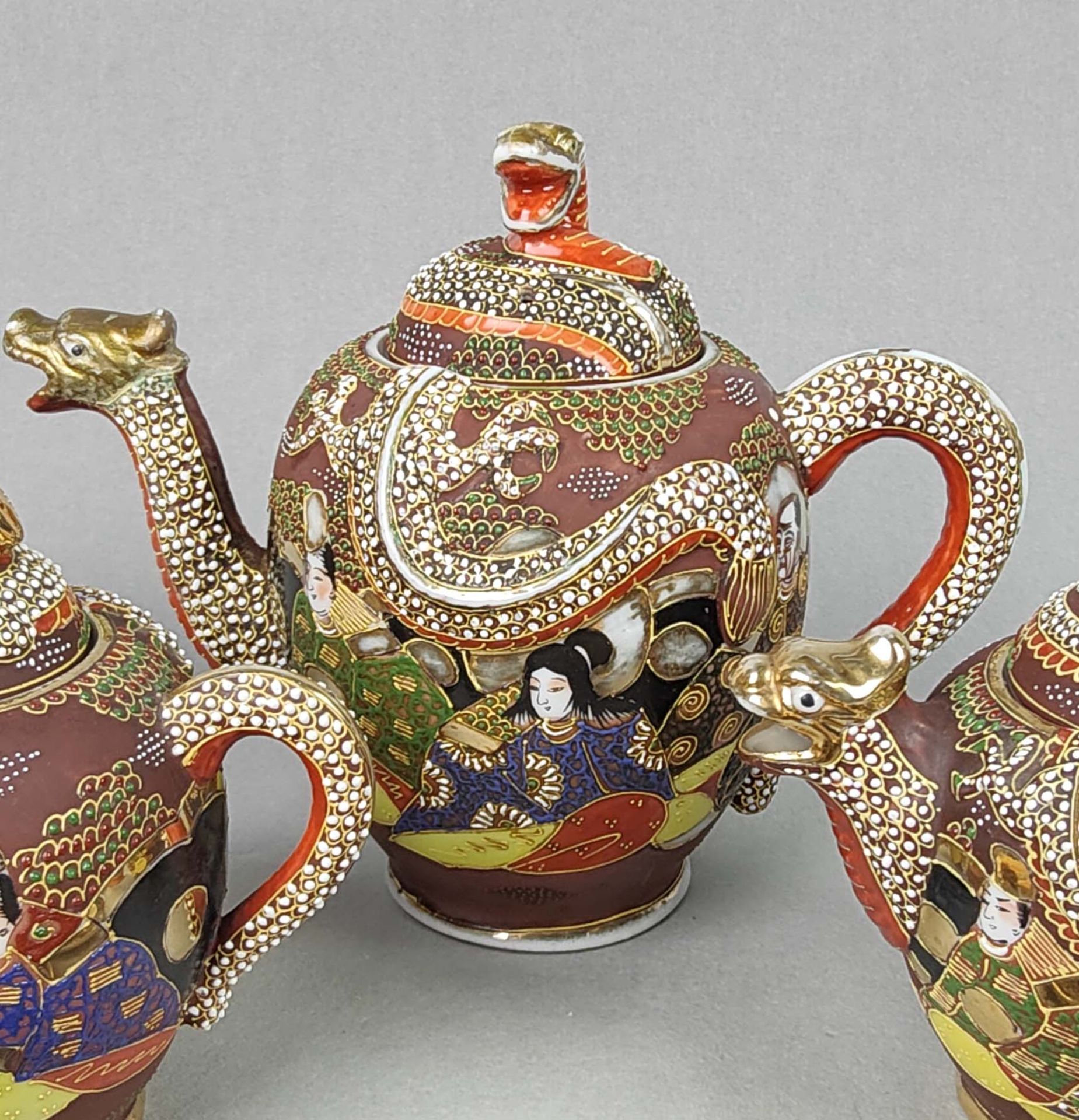 japanisches Teeservice und 3 Vasen - Bild 2 aus 5