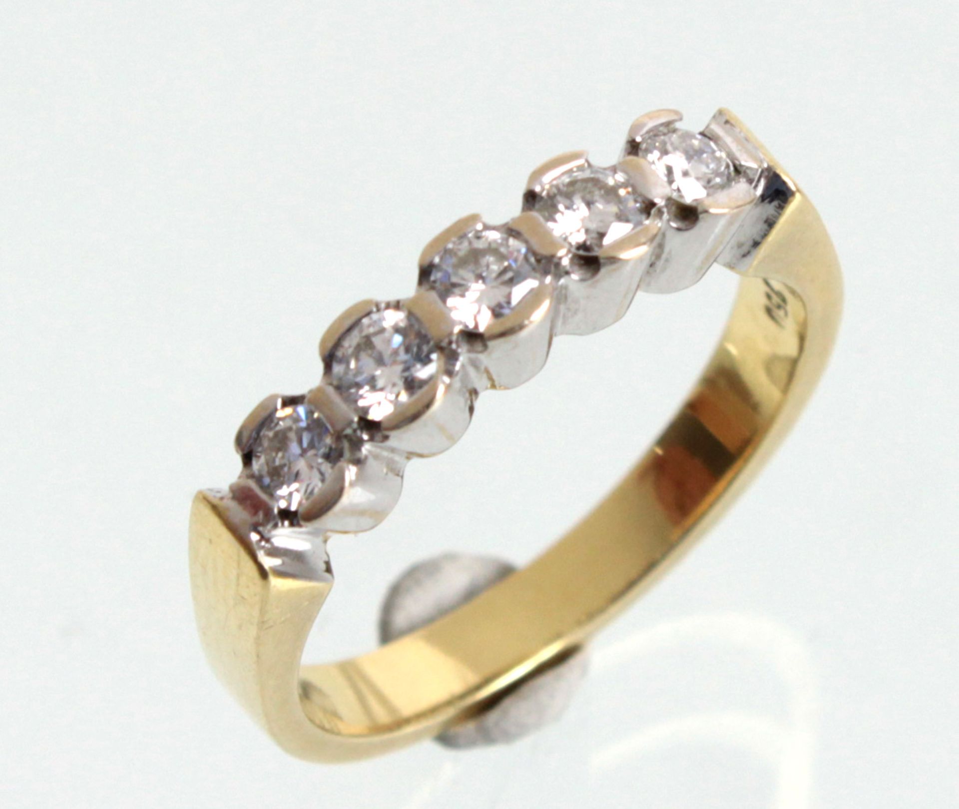 Brillant Ring 0,50 ct. - GG/WG 750 - Bild 2 aus 2