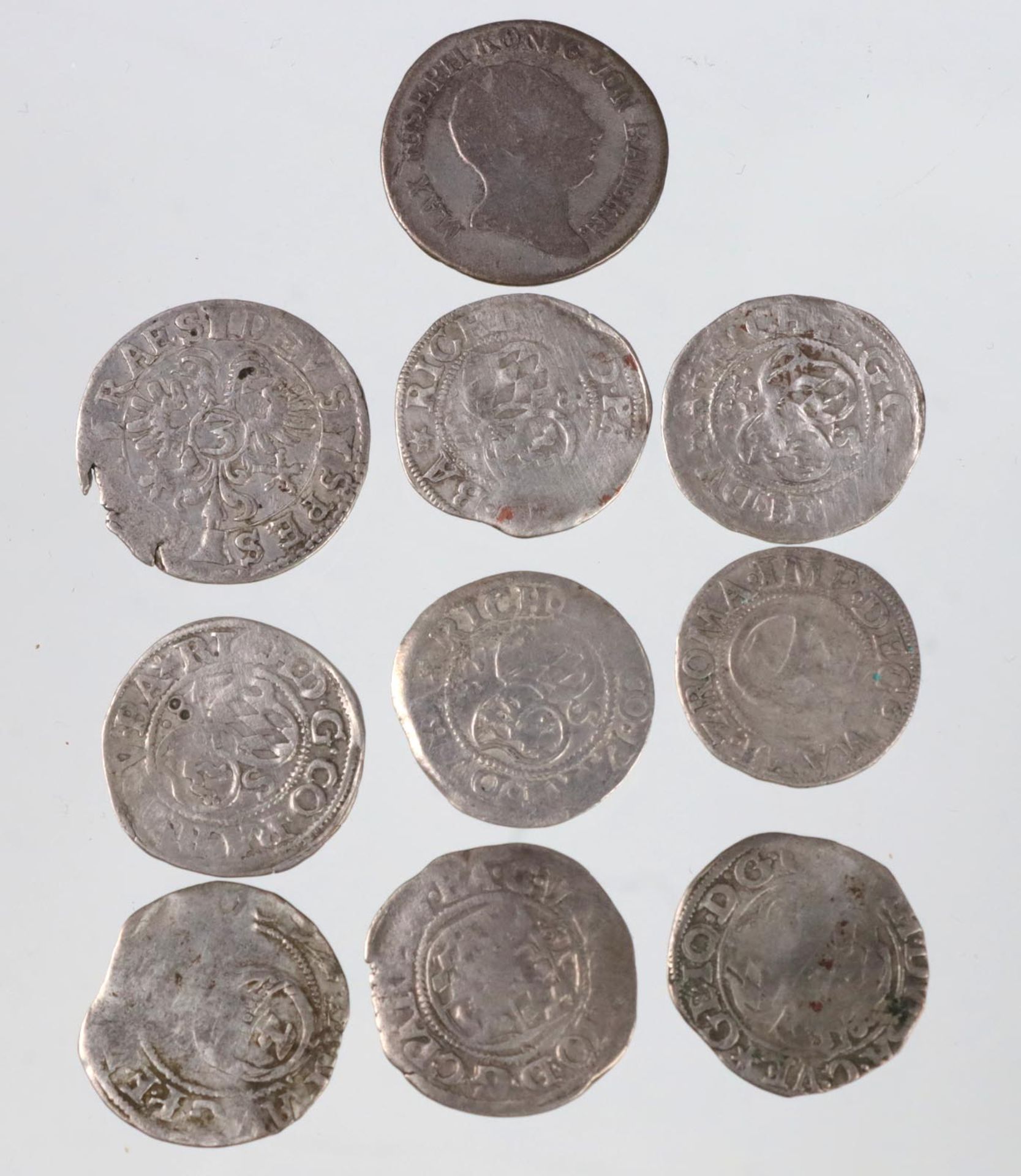 10 Silbermünzen 1577/1806