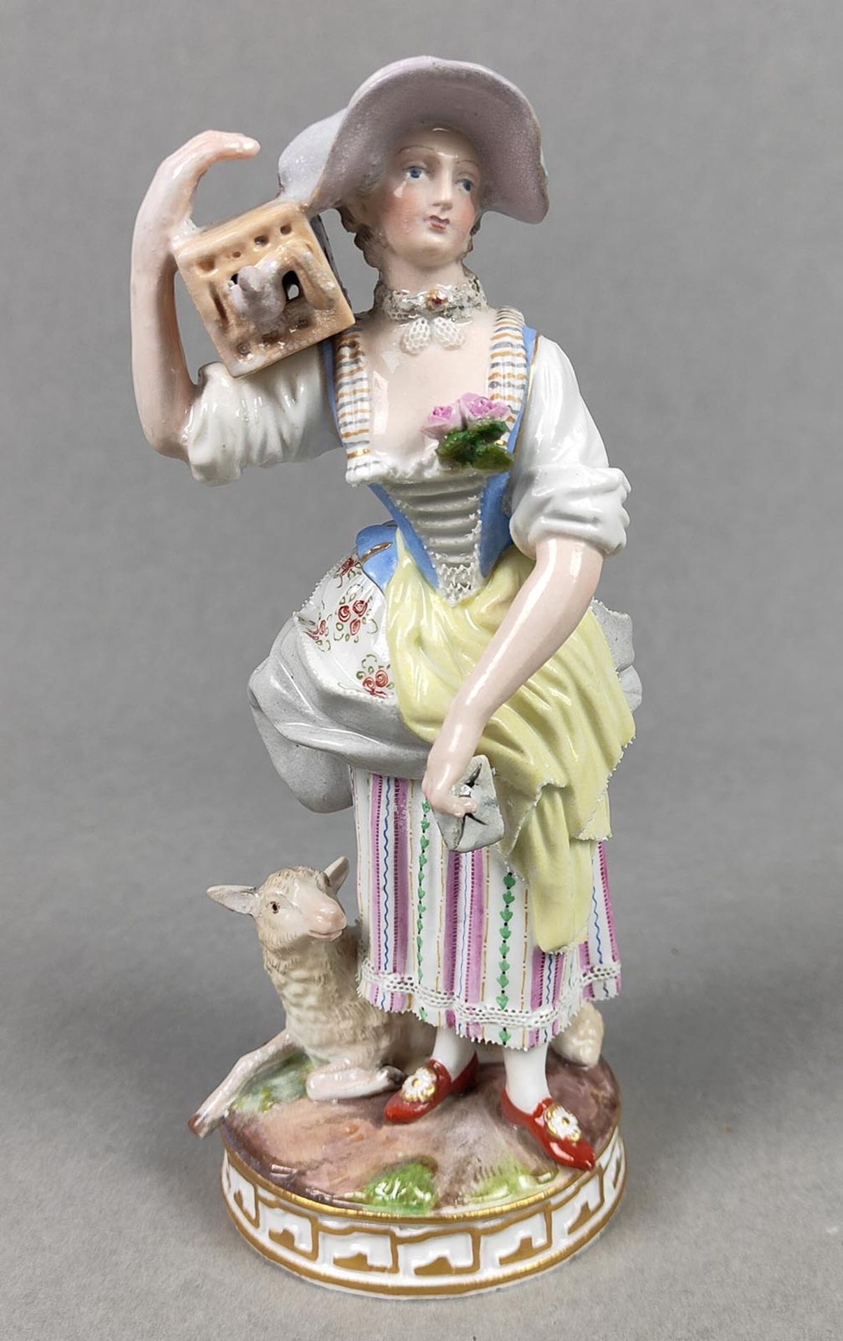 Meissen Figur Schäferin um 1860/80