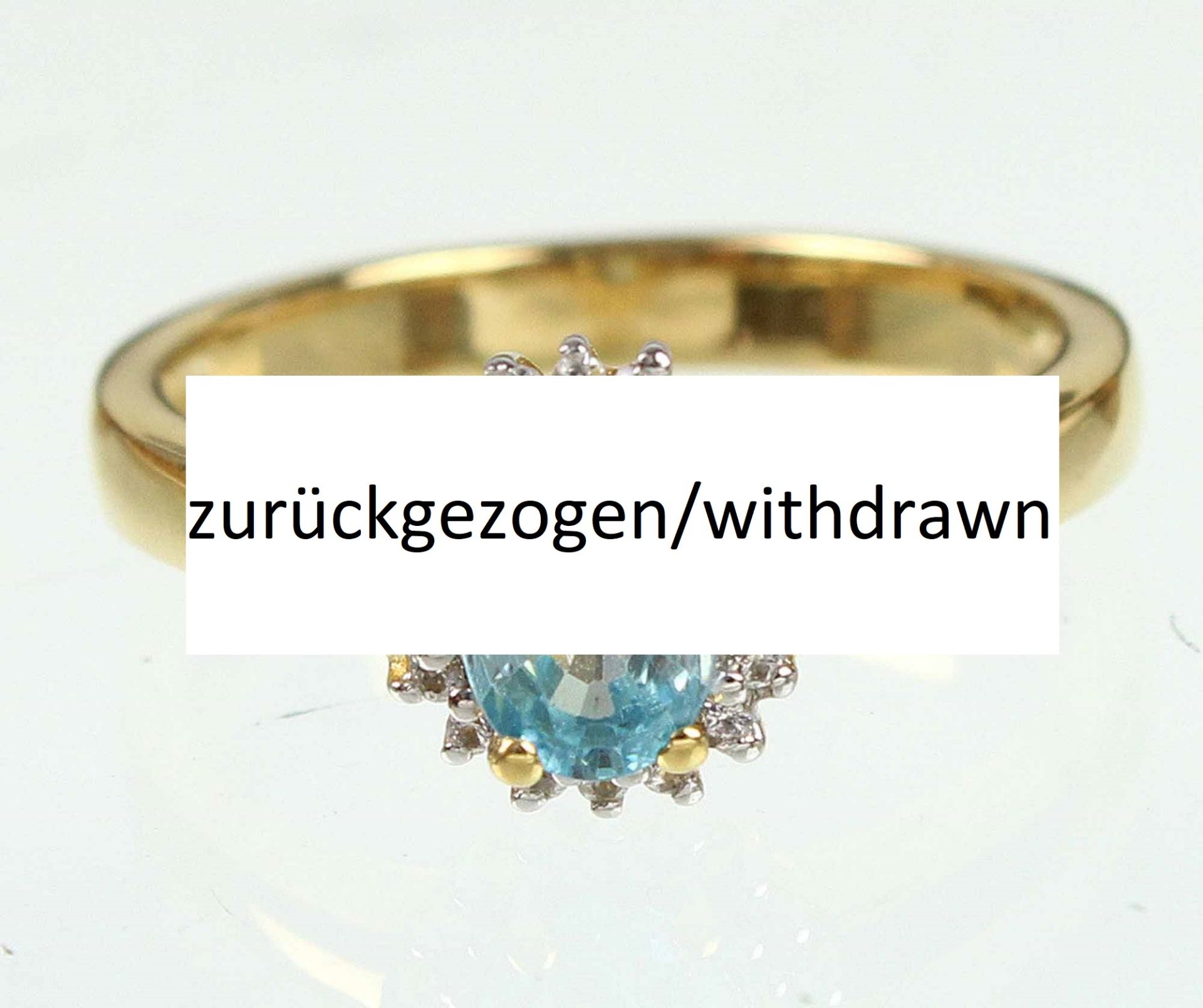 Apatit Ring mit Zirkonia - zurückgezogen/withdrawn