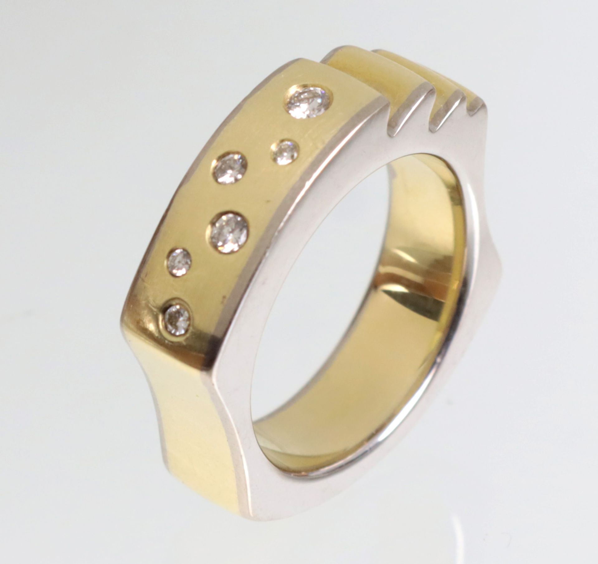 moderner Brillant Ring - GG/WG 585