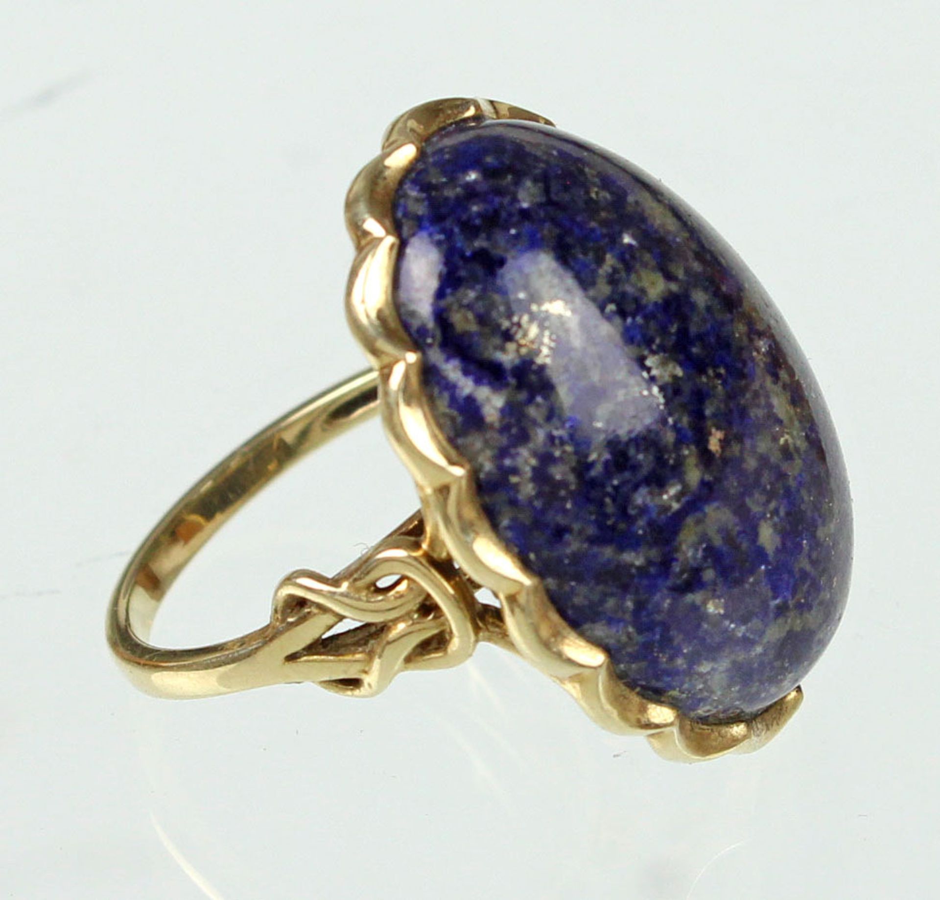 vergoldeter Lapislazuli Ring