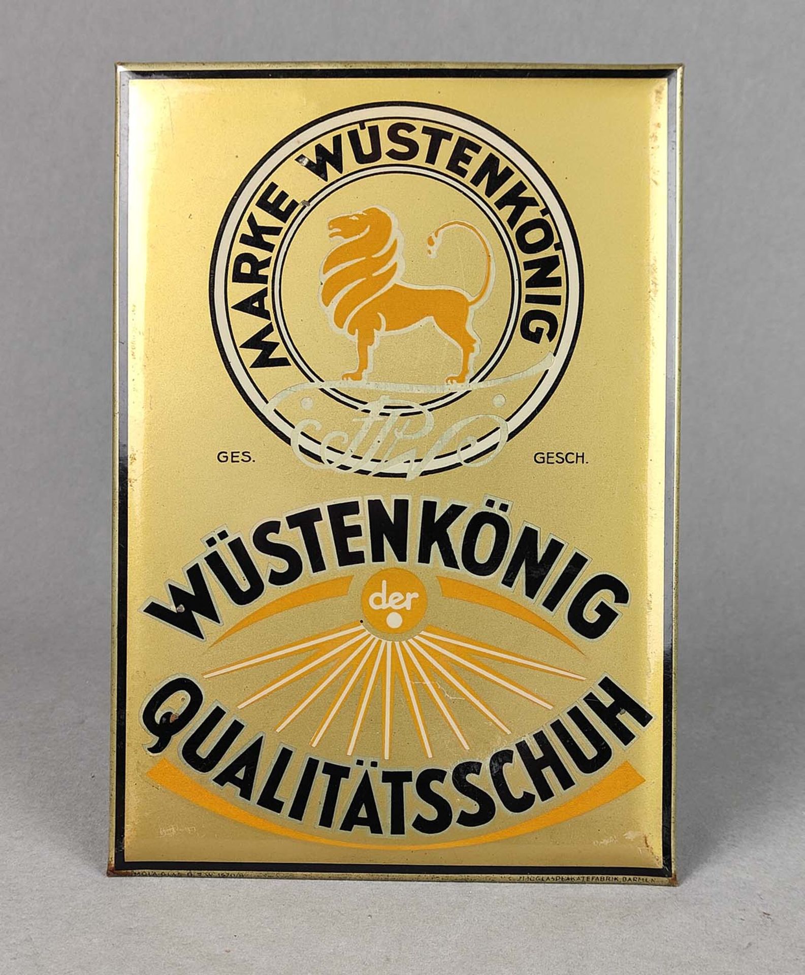 *Wüstenkönig* Werbeschild