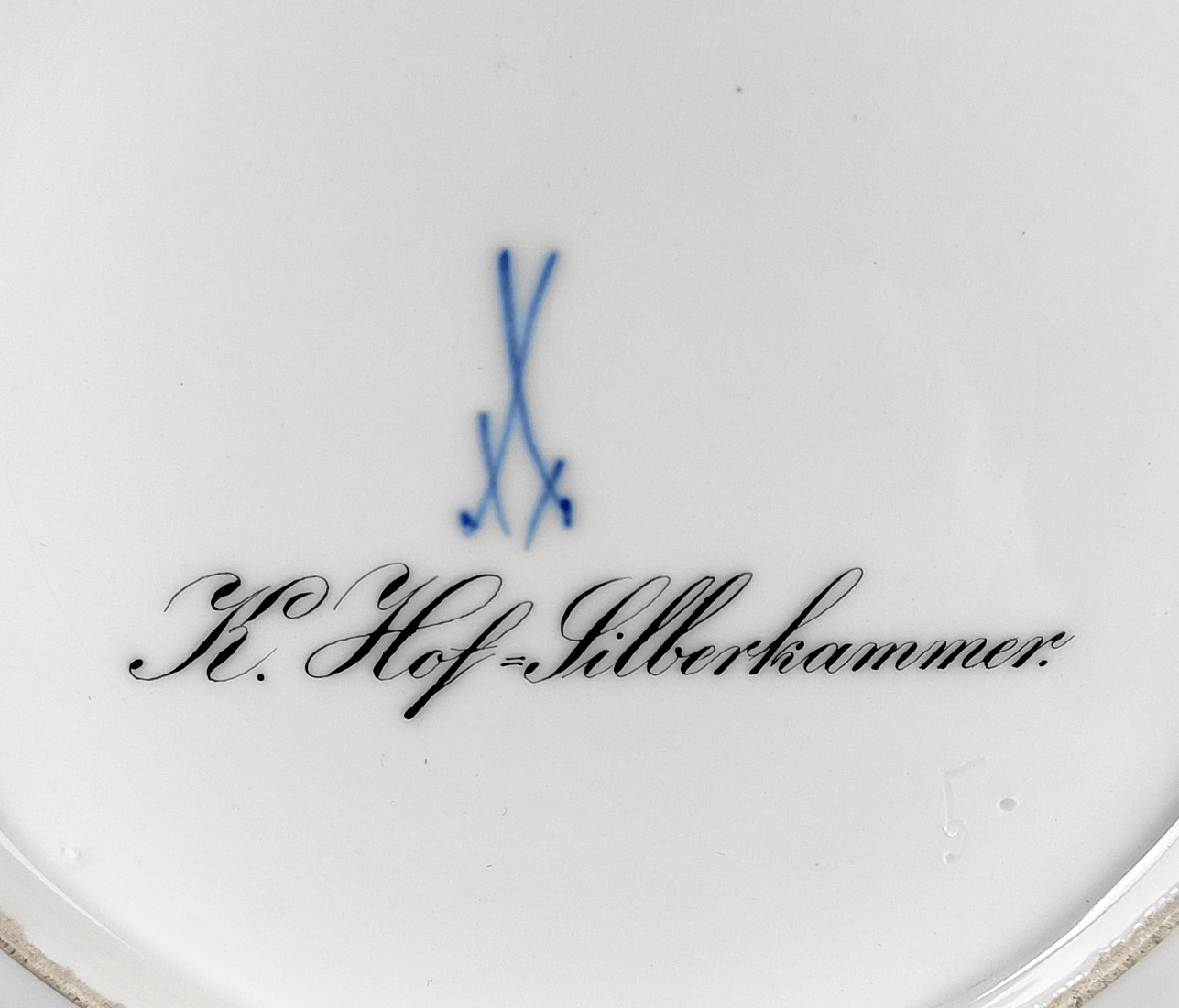 Meissen Platte Königliche Hof-Silberkammer um 1840 - Image 2 of 2