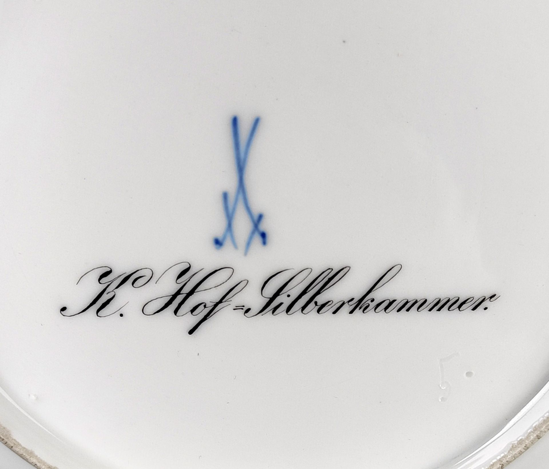 Meissen Platte Königliche Hof-Silberkammer um 1840 - Bild 2 aus 2