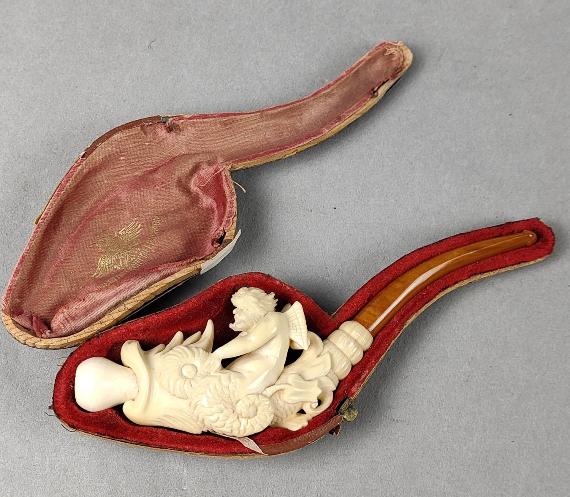 Meerschaum Pfeife im Etui - Bild 2 aus 2