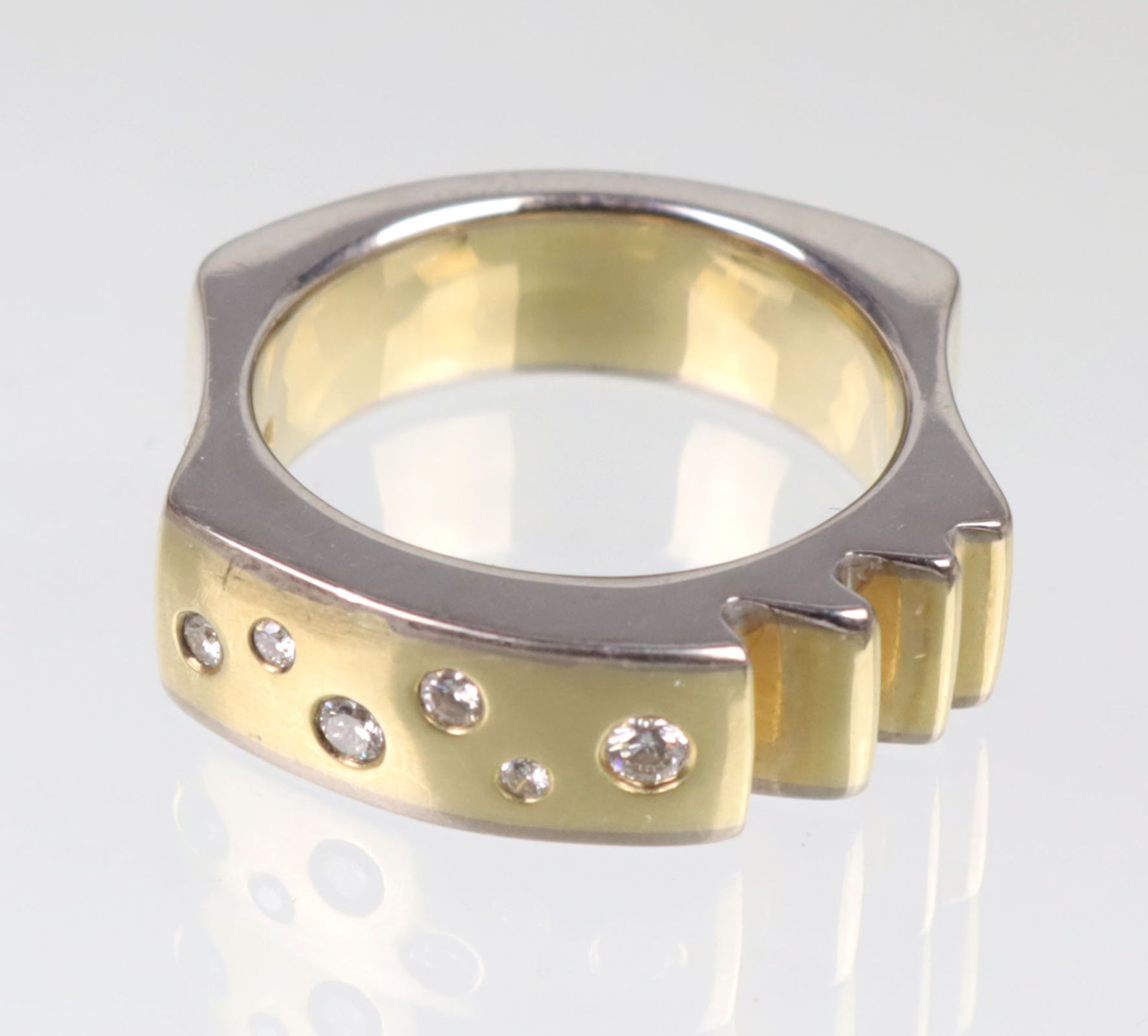 moderner Brillant Ring - GG/WG 585 - Image 2 of 2
