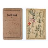 Soldbuch 1. WK und Kriegsgefangenen Karte 1914/16