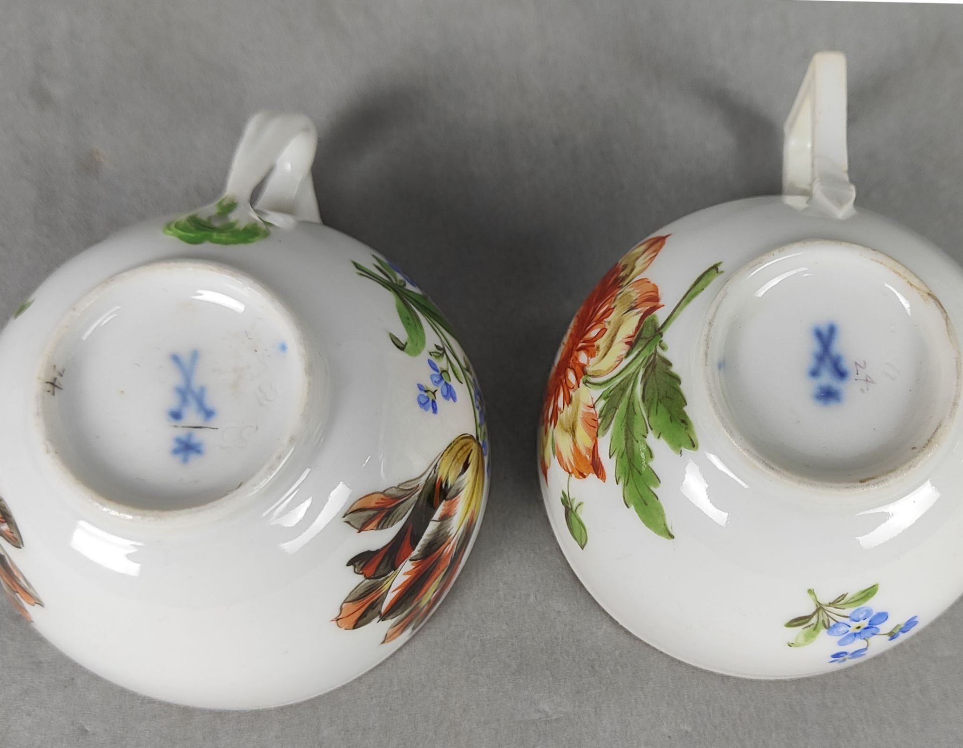 Meissen 2 Marcolini Tassen 1774/1813 - Bild 5 aus 5