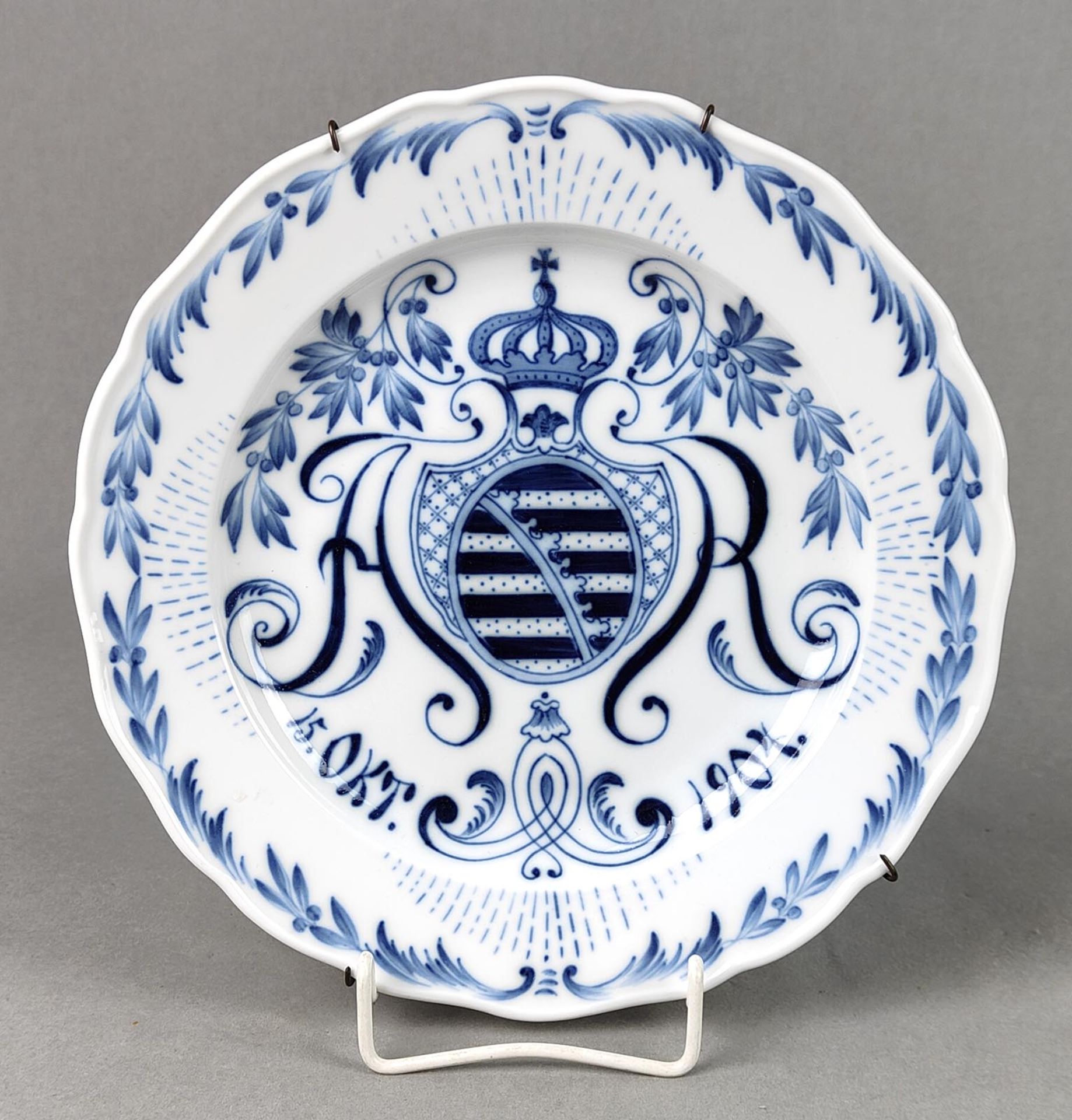 Meissen Krönungsteller Sachsen 1904