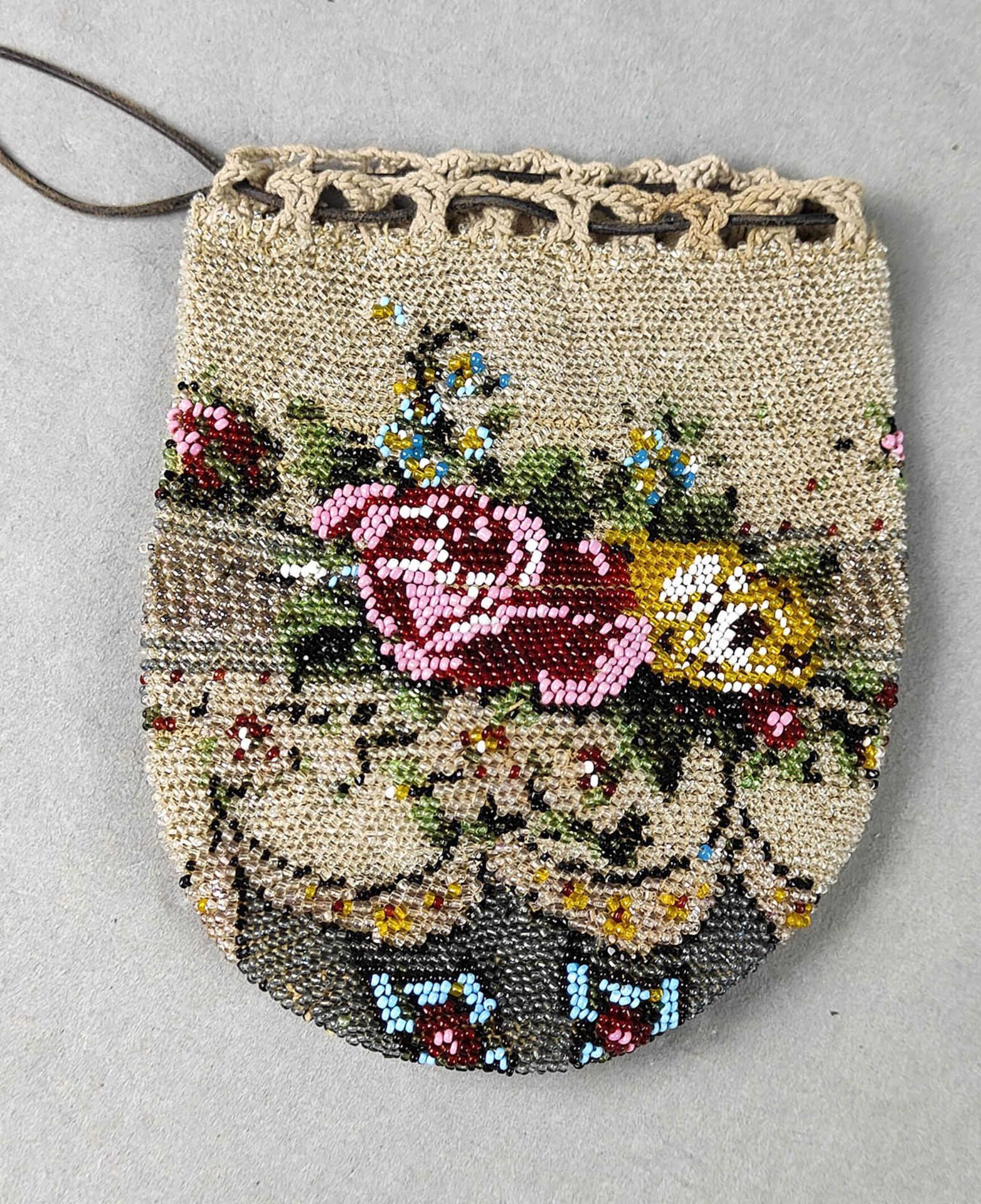 Tasche mit Glasperl Stickerei 1920er Jahre