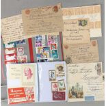 11 russische Belege und Briefmarken ab 1905
