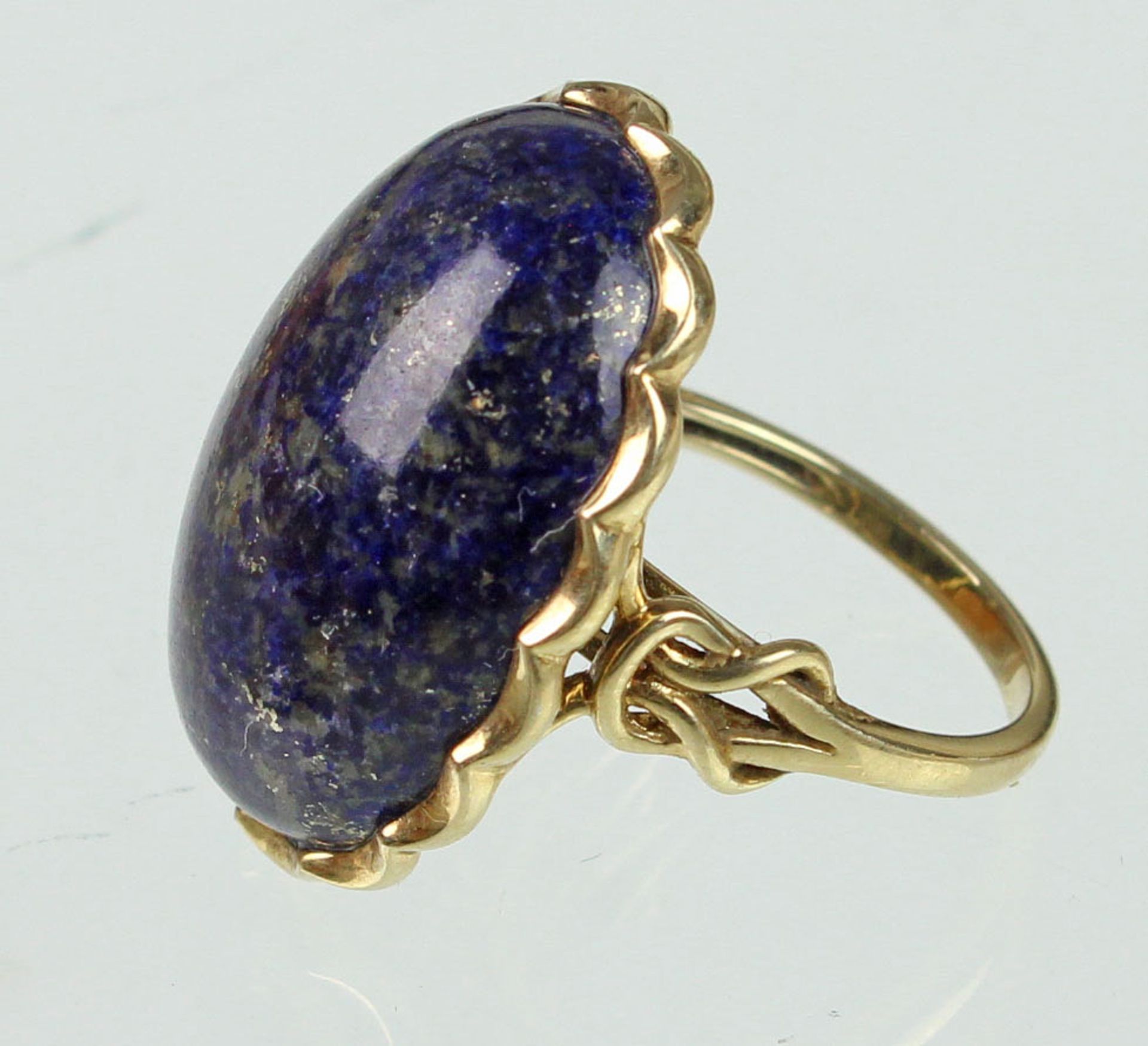 vergoldeter Lapislazuli Ring - Bild 2 aus 3